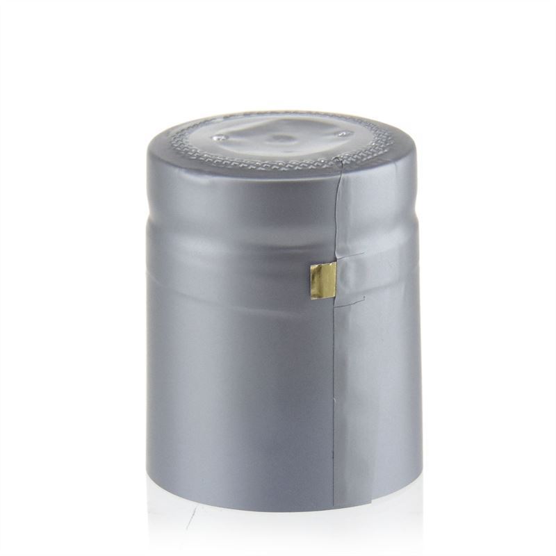 Shrink capsule 32x41, PVC plastic, silver