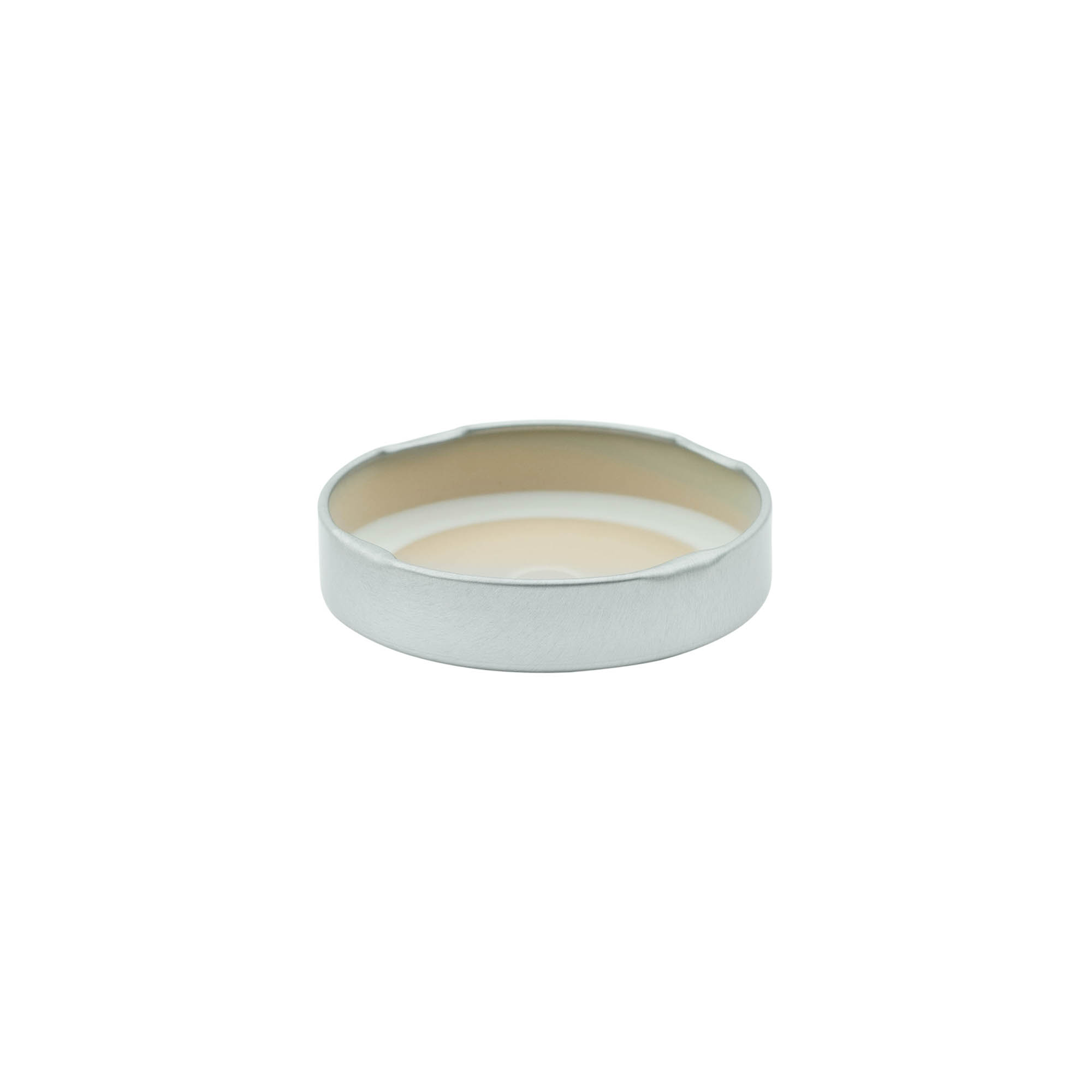 Deep twist-off cap, tinplate, silver, for opening: Deep-TO 63 Deep twist-off cap, tinplate, silver, for opening: Deep-TO 63