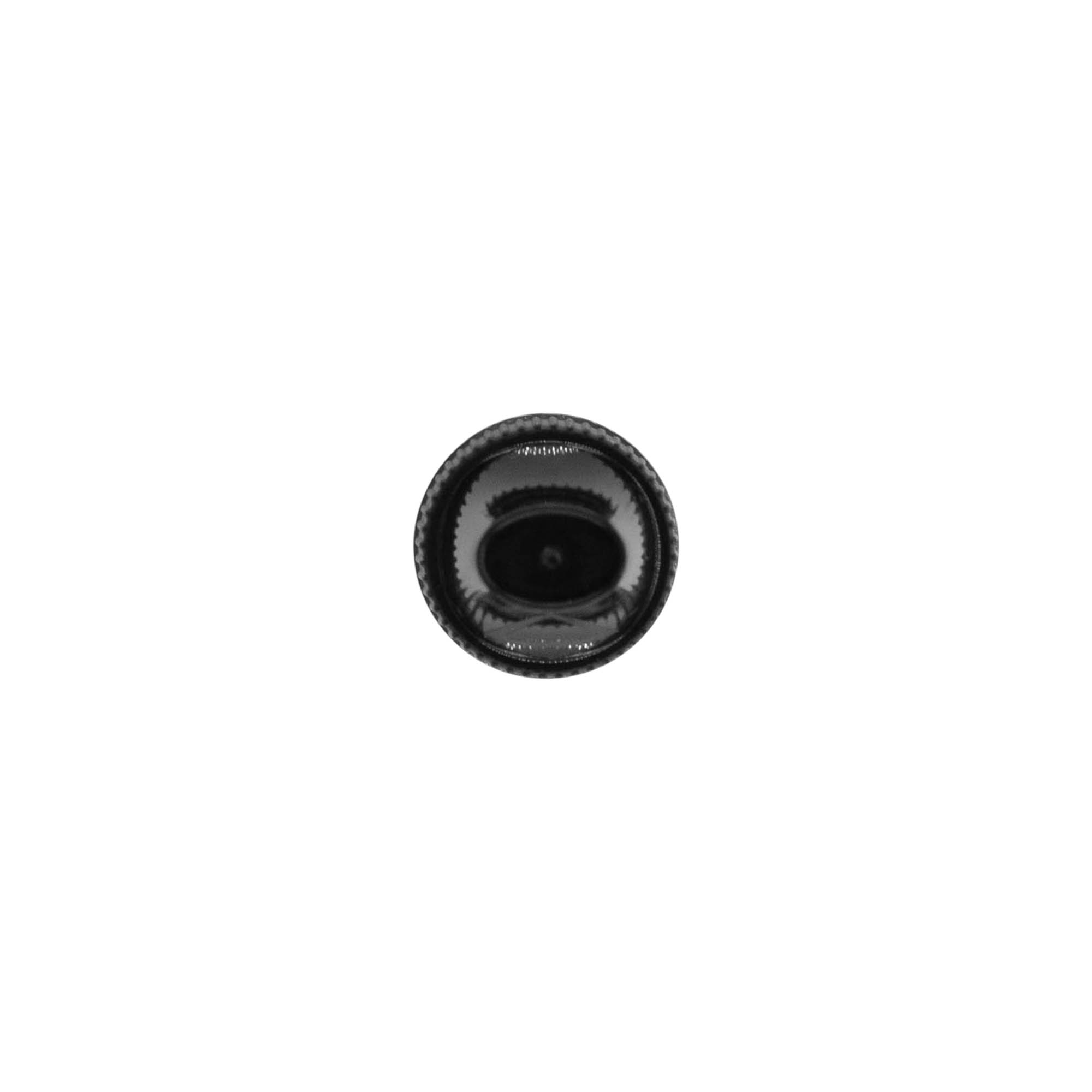 Screw cap with quality and child safety lock for 'E-Liquid', PP plastic, black Screw cap with quality and child safety lock for 'E-Liquid', PP plastic, black