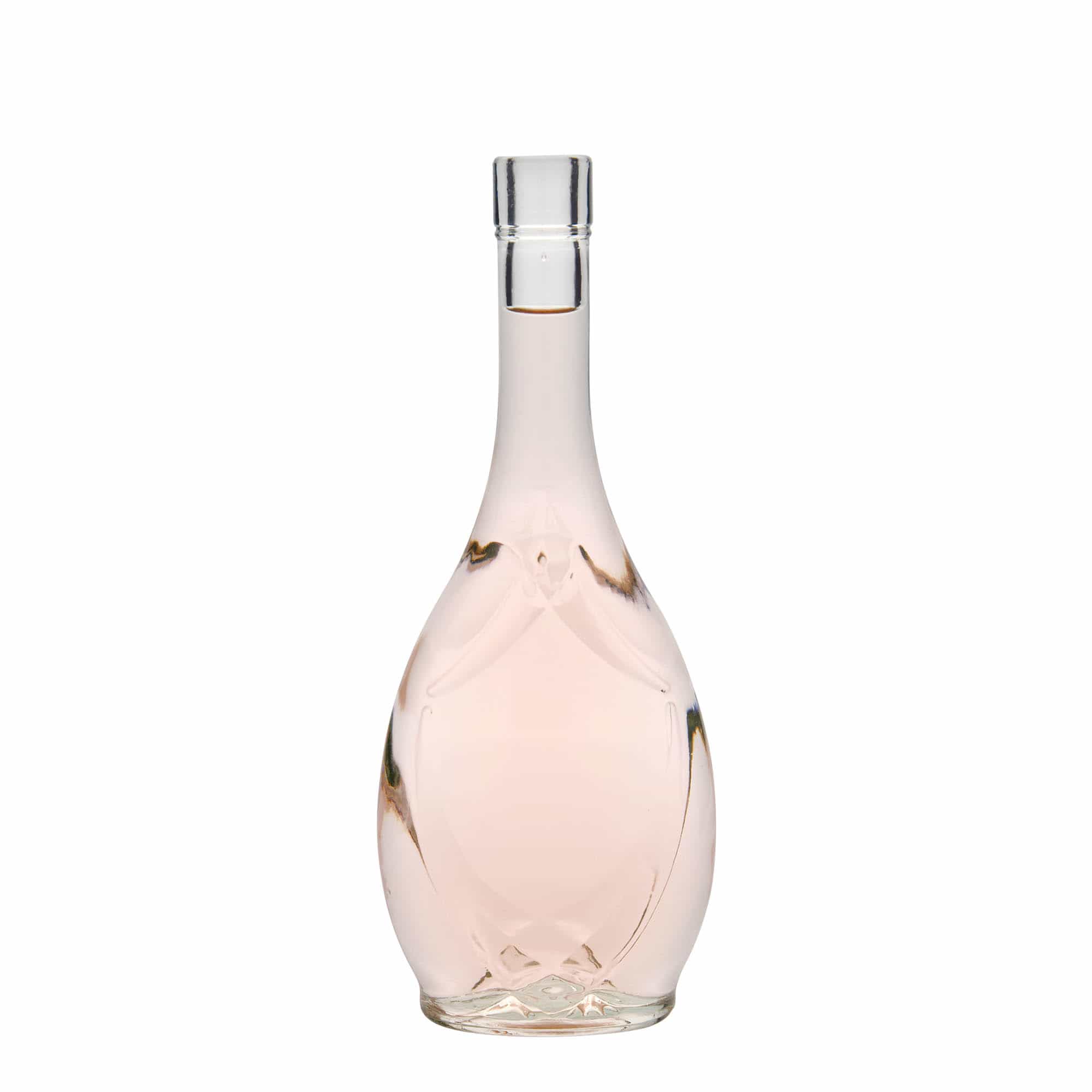 500 ml glass bottle ‘Saragossa’, oval, opening: cork