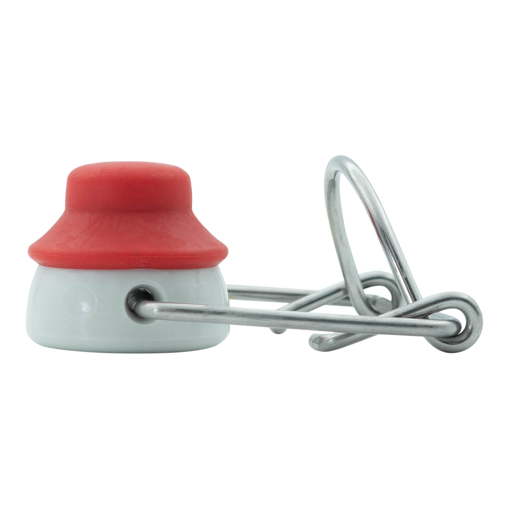 Toggle clasp special size, plastic, red-white