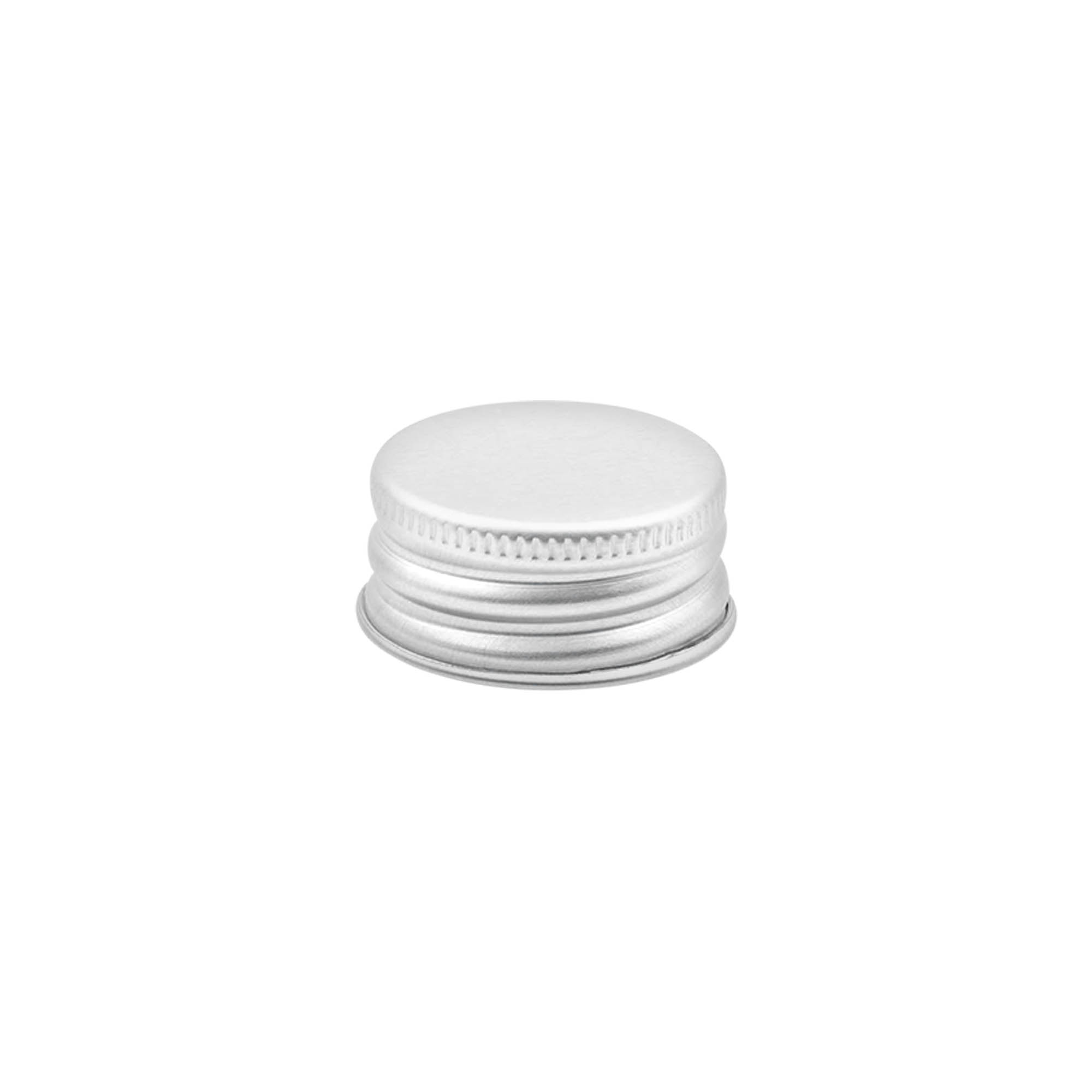 Screw cap, metal, silver, for opening: 28/410