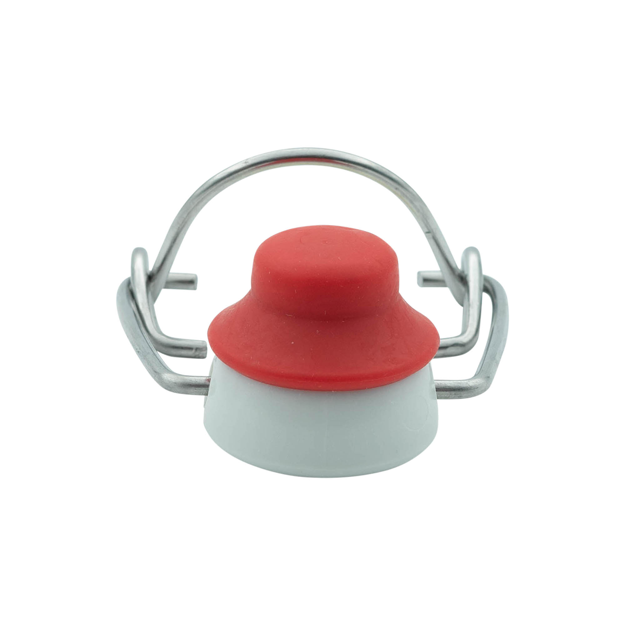 Toggle clasp special size, plastic, red-white