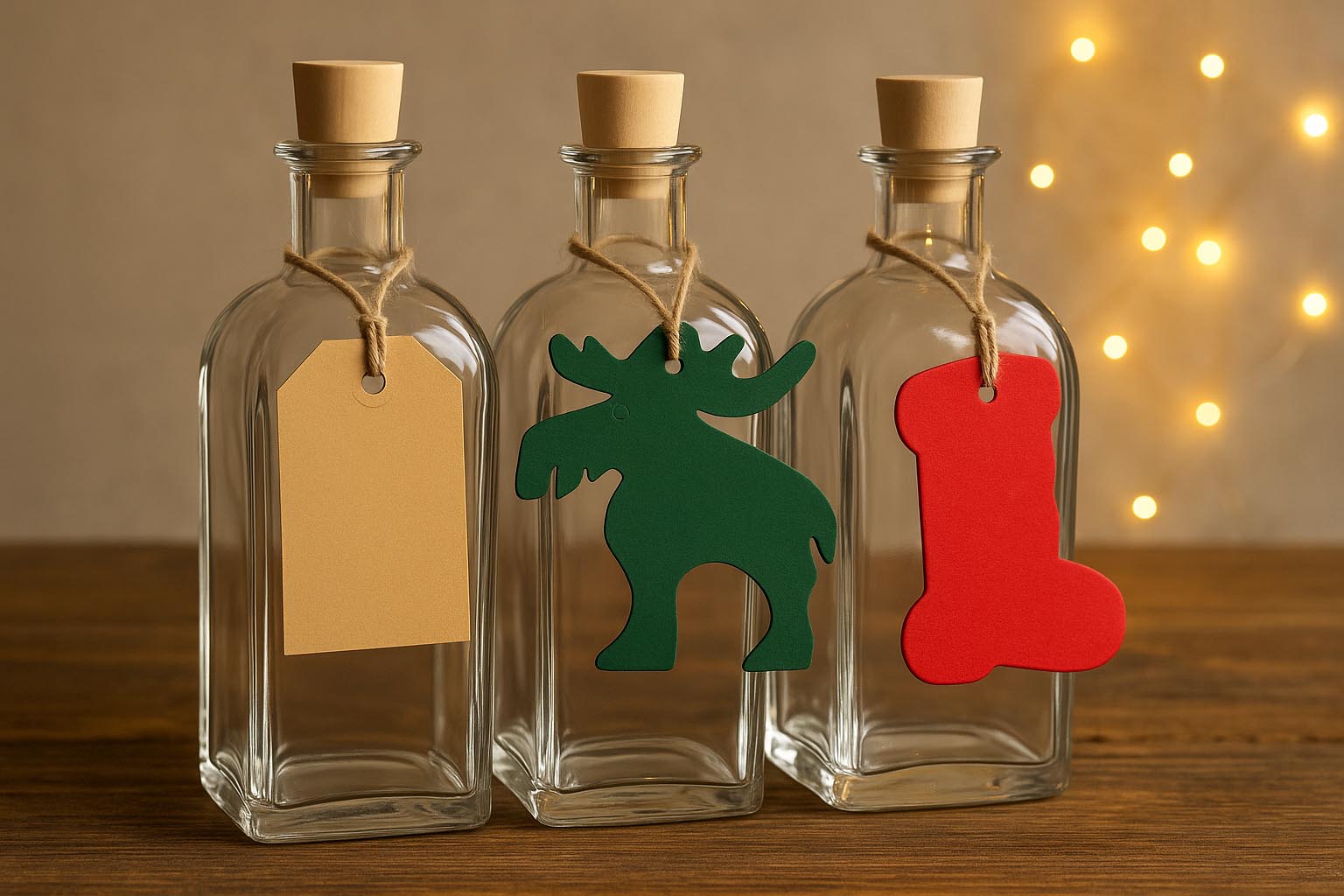 Rectangular hang tag, brown