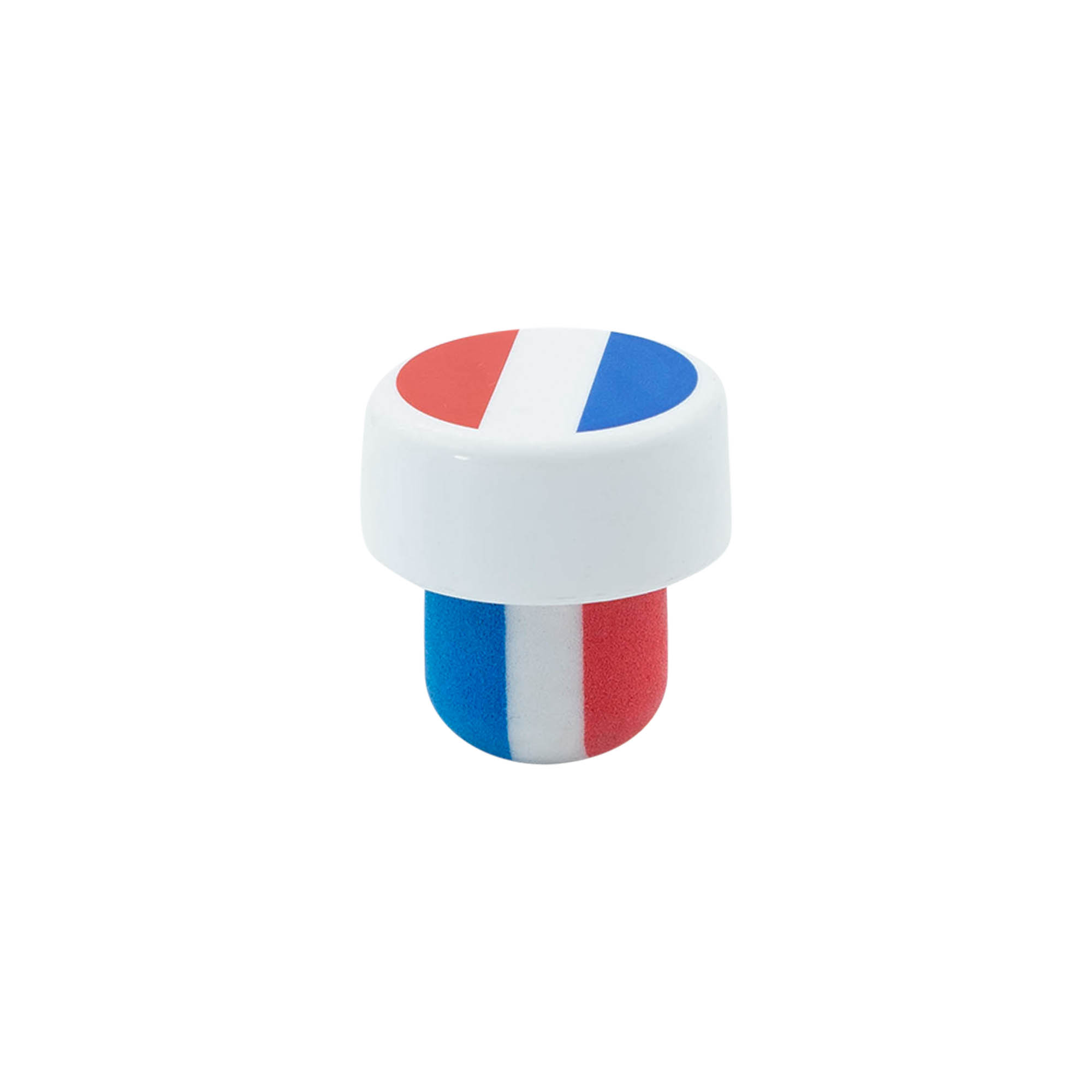 Handle cork 19 mm 'France', plastic, multicoloured, for opening: cork Handle cork 19 mm 'France', plastic, multicoloured, for opening: cork