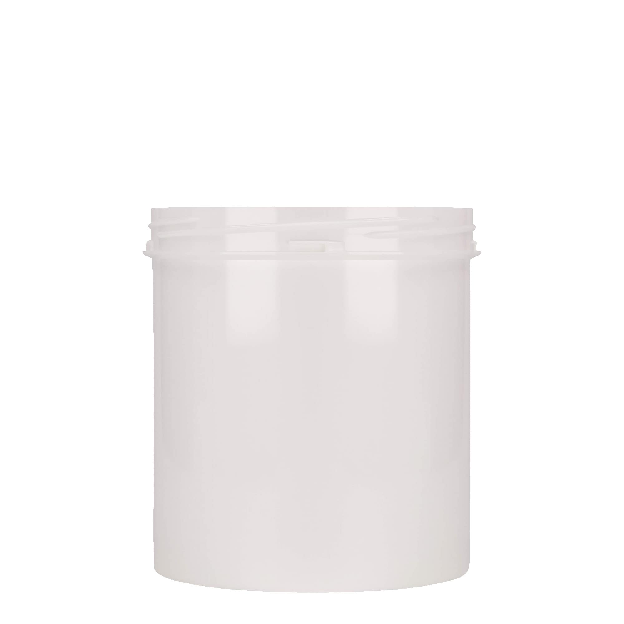 1,000 ml plastic container ‘Securilock’, PP, white, opening: screw cap
