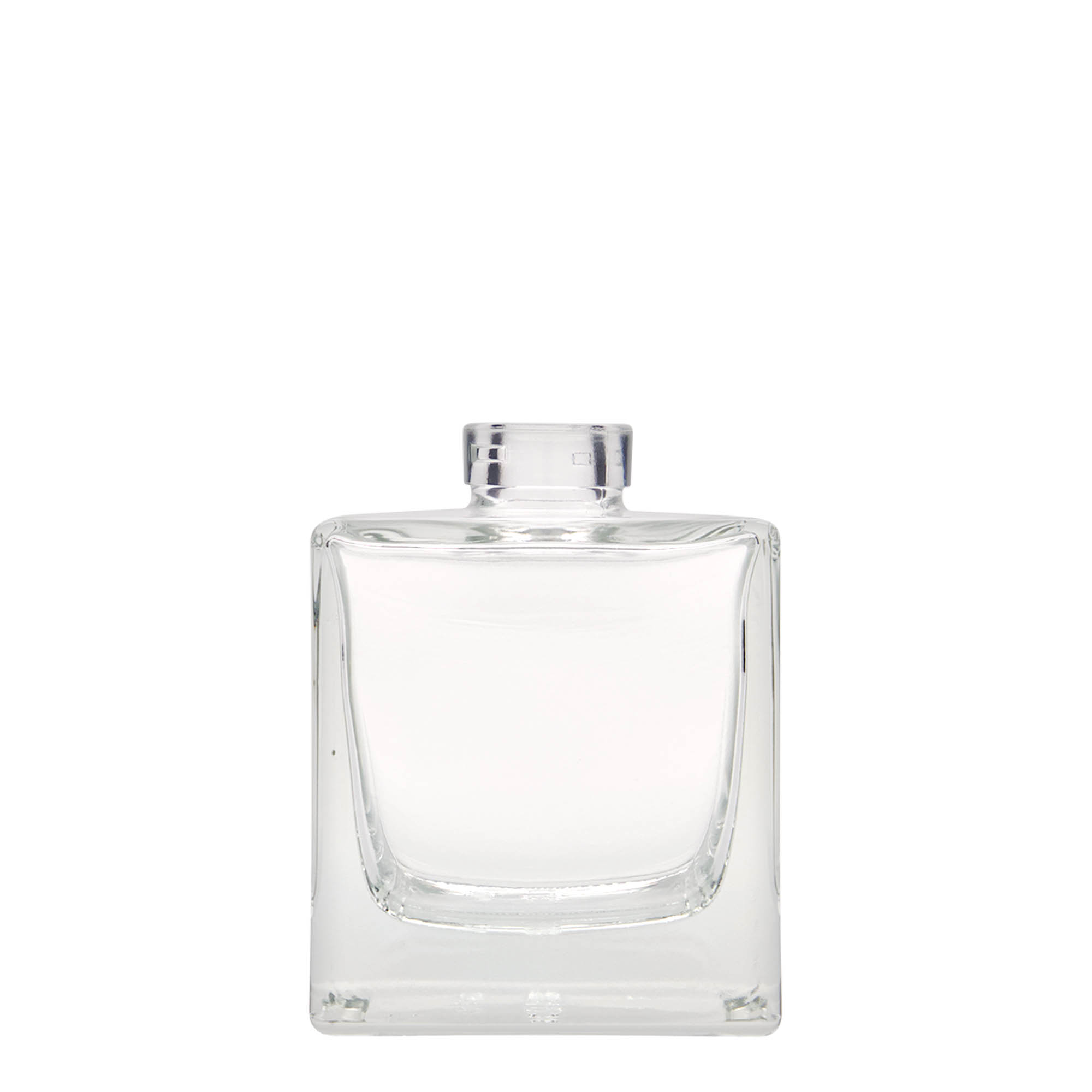 200 ml glass bottle 'Cube', square, opening: cork