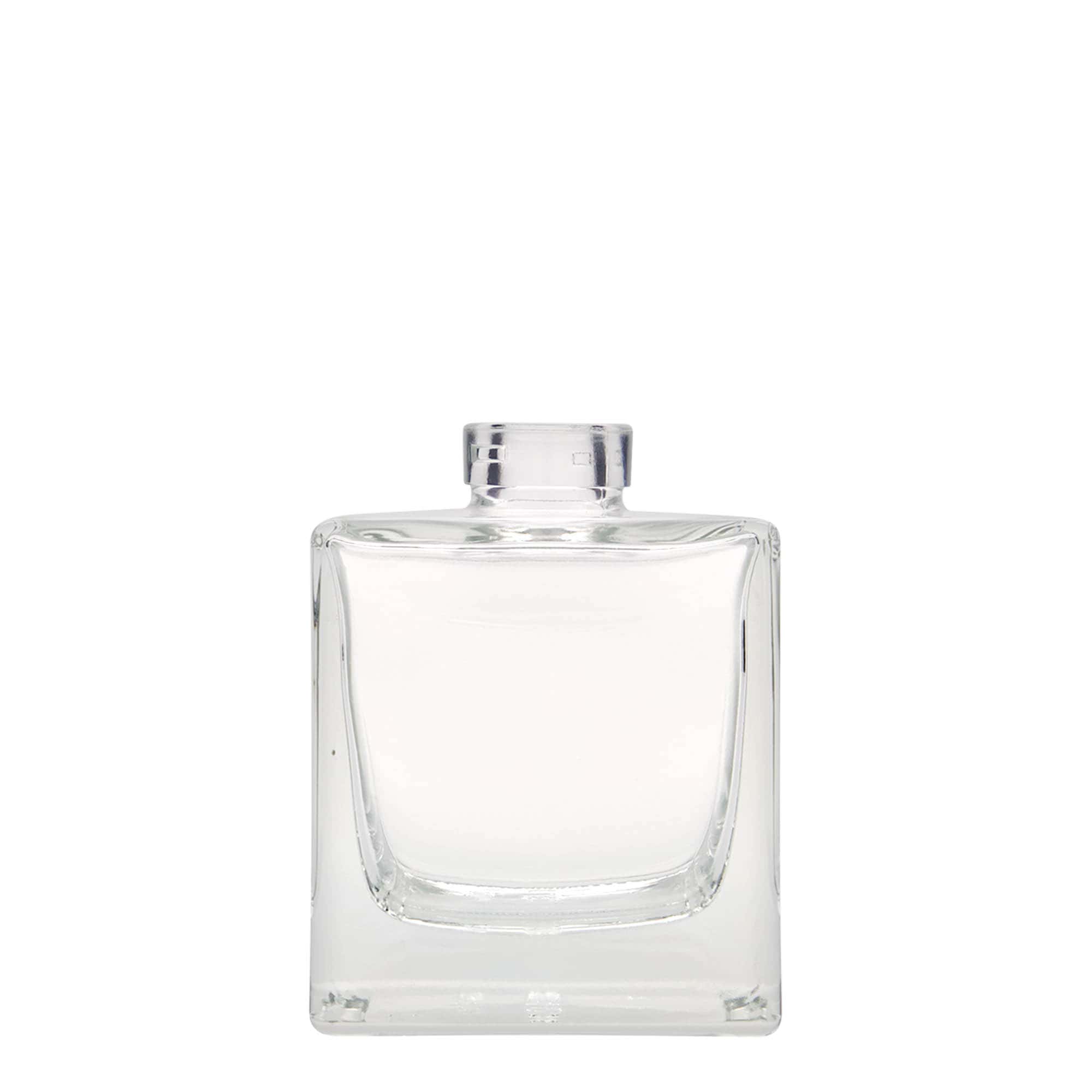 200 ml glass bottle ‘Cube’, square, opening: cork