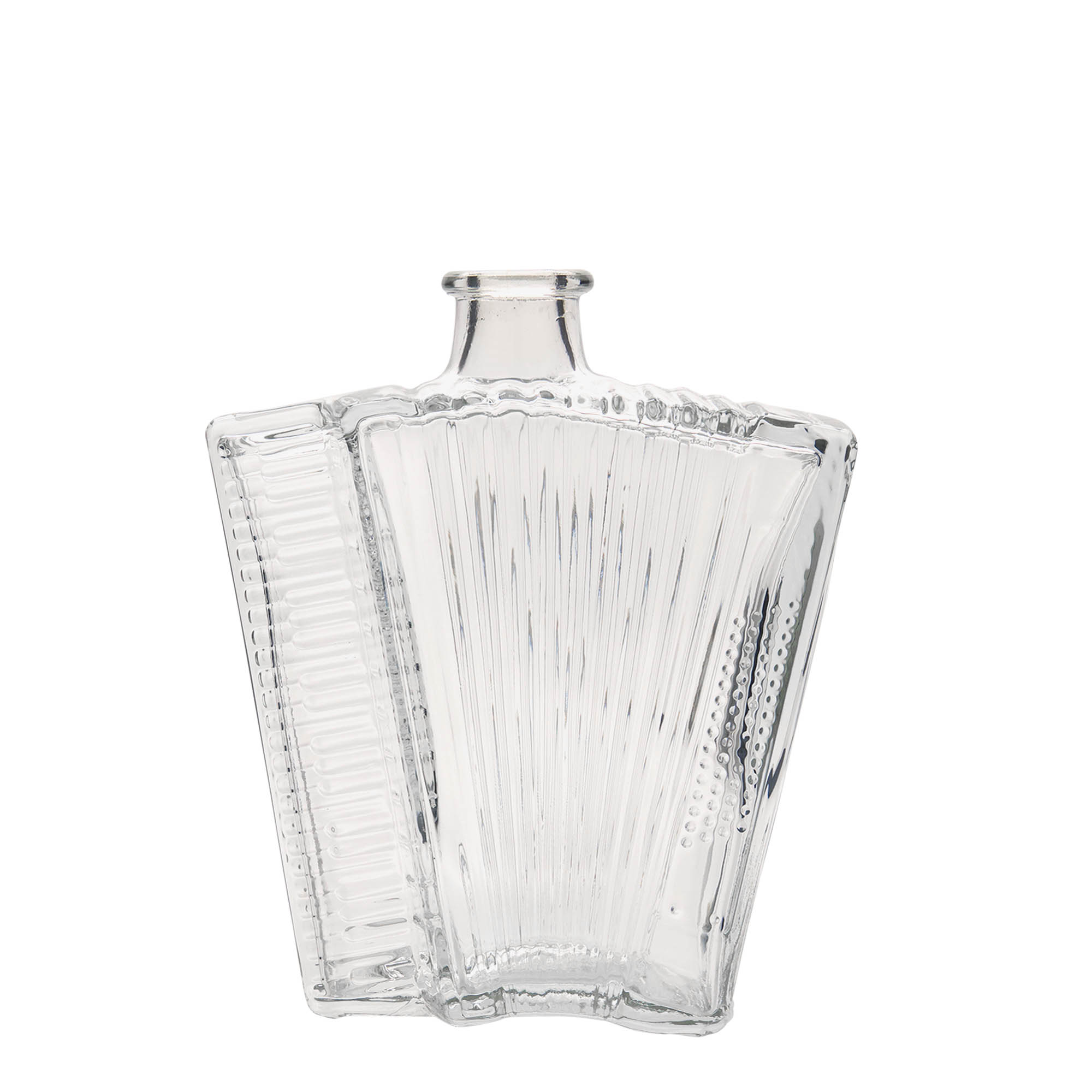 500 ml glass bottle 'Accordion', opening: cork