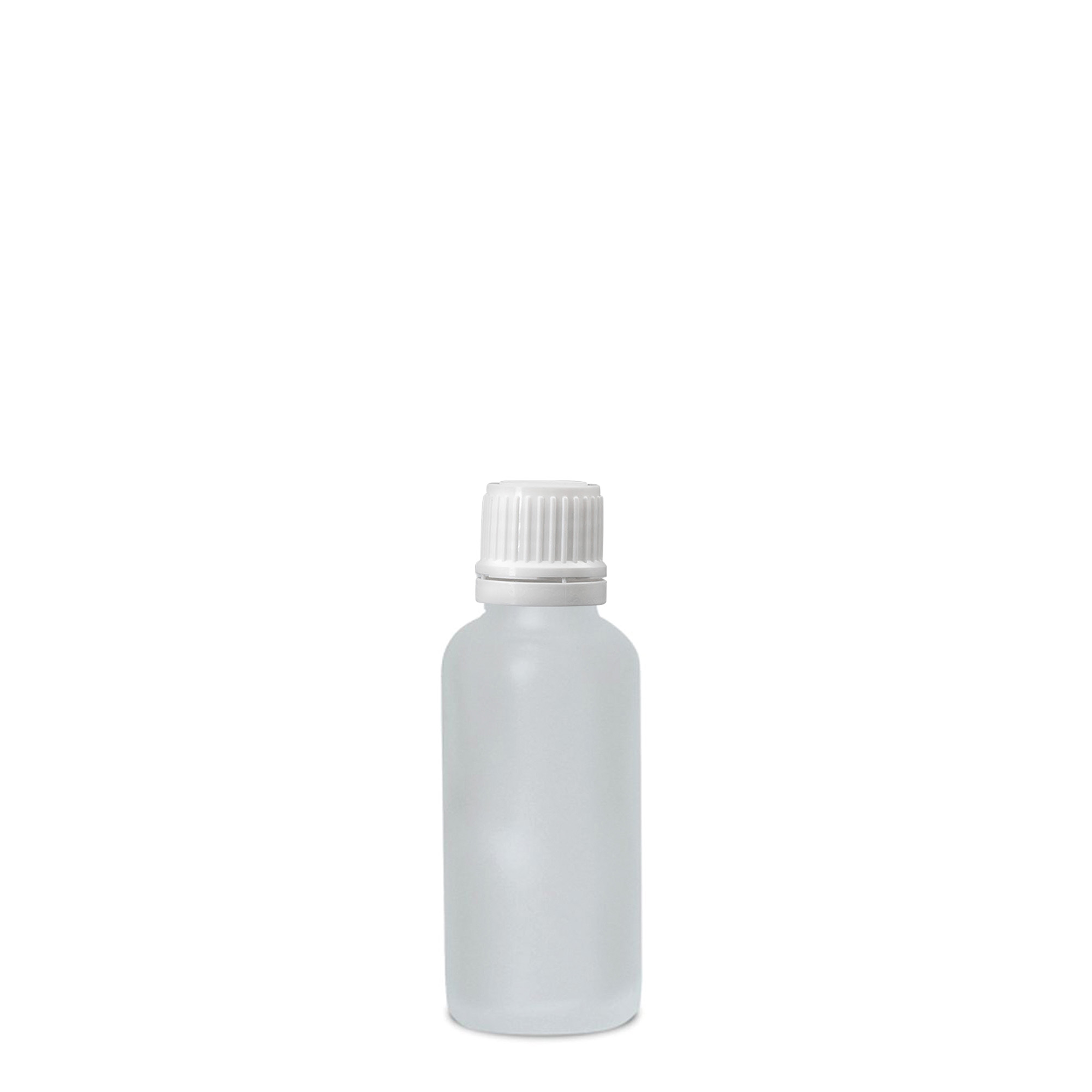 30 ml medicine bottle, glass, frosted, neck: DIN 18 30 ml medicine bottle, glass, frosted, neck: DIN 18