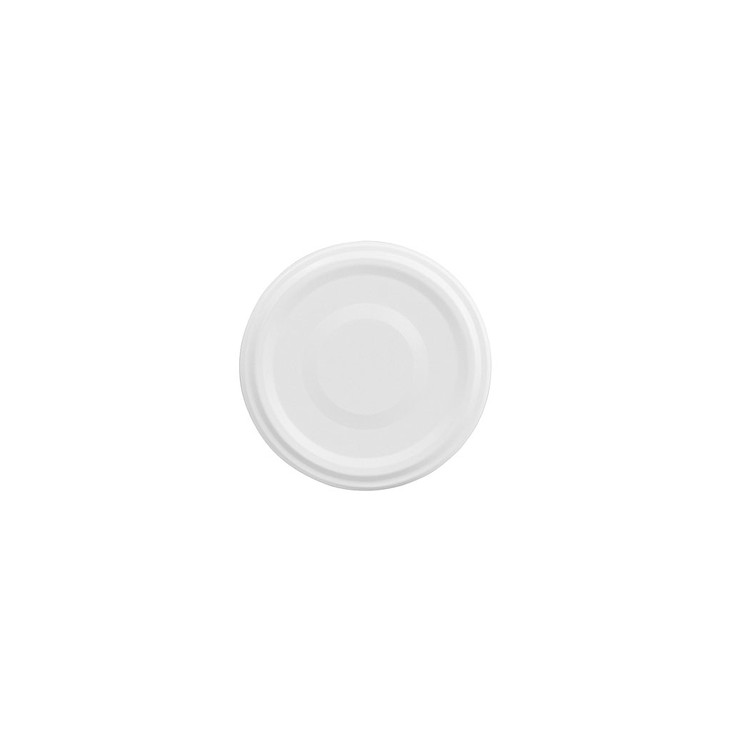 Twist off lid, tinplate, white, for opening: TO 48 Twist off lid, tinplate, white, for opening: TO 48