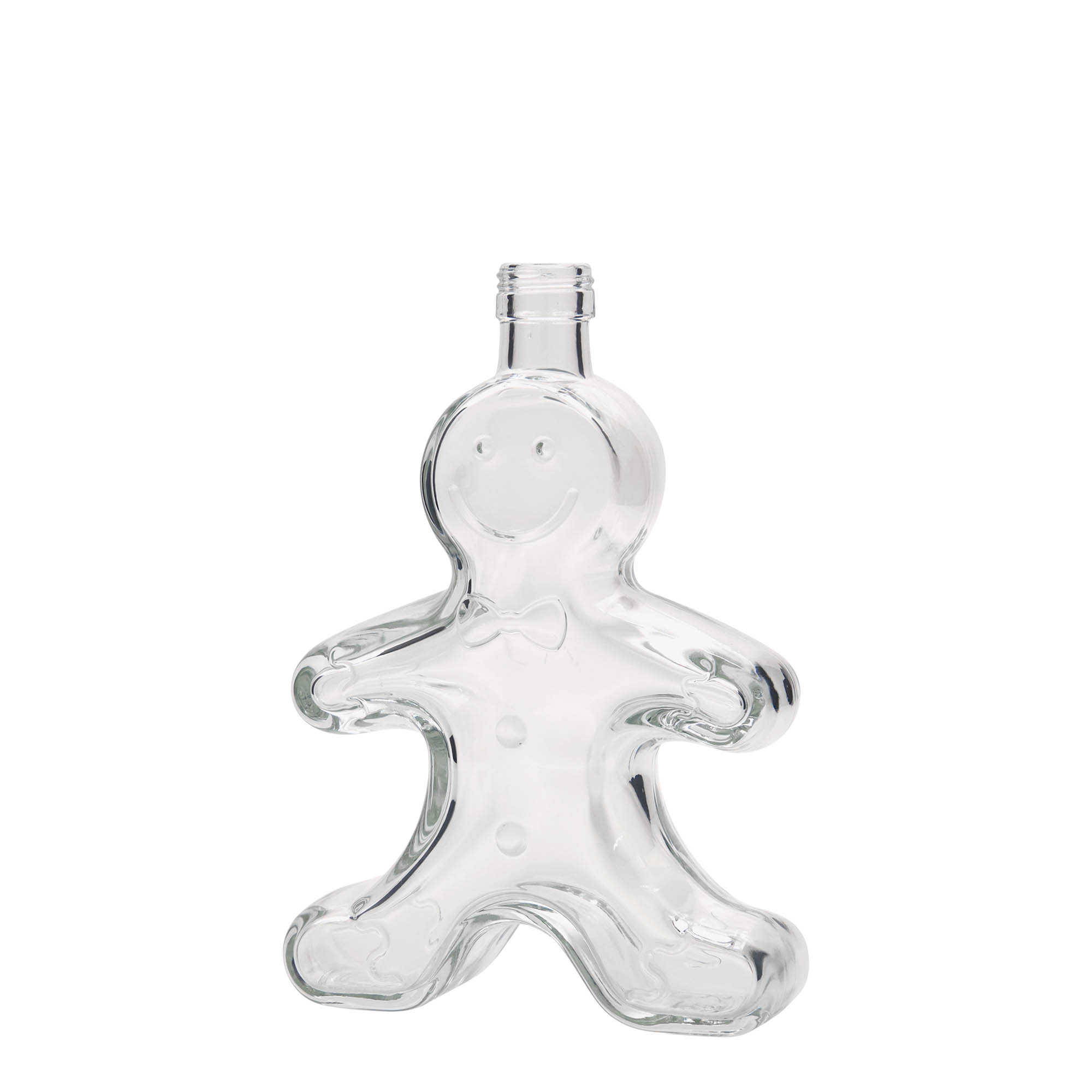 250 ml glass bottle 'Gingerbread Man', opening: PP 24 250 ml glass bottle 'Gingerbread Man', opening: PP 24