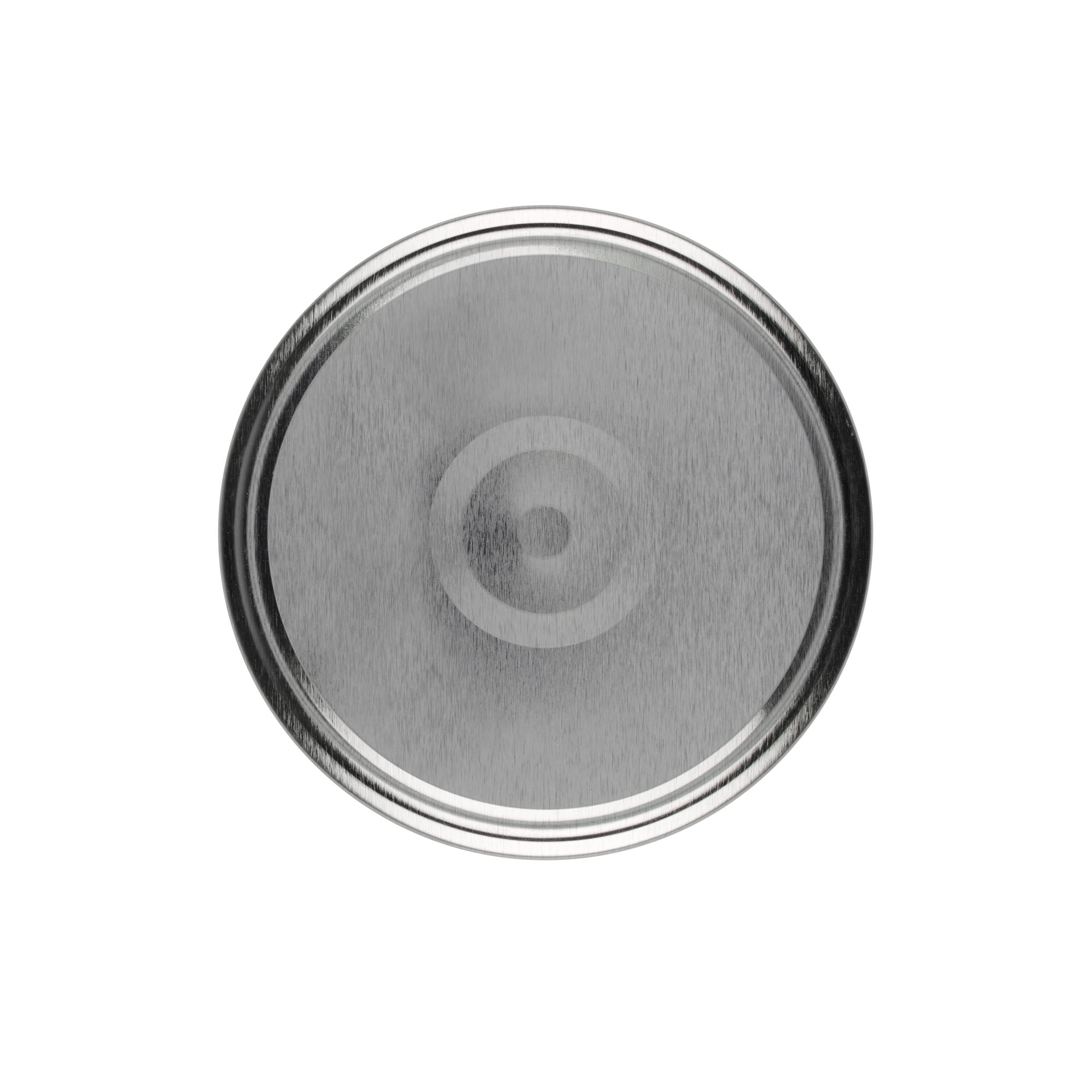Twist off lid, tinplate, silver, for opening: TO 100 Twist off lid, tinplate, silver, for opening: TO 100