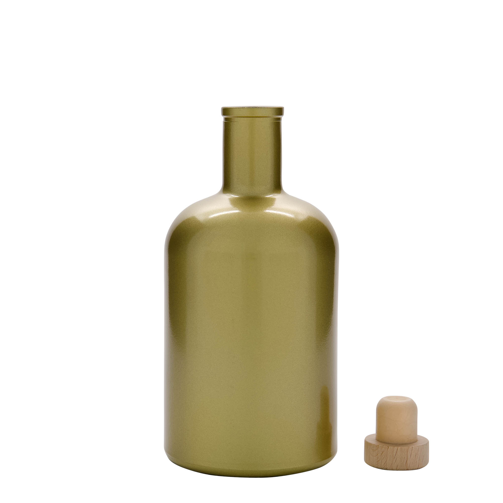 700 ml glass bottle 'Gerardino', gold, opening: cork