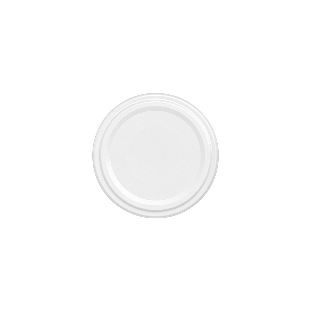 Twist off lid, tinplate, white, for opening: TO 53