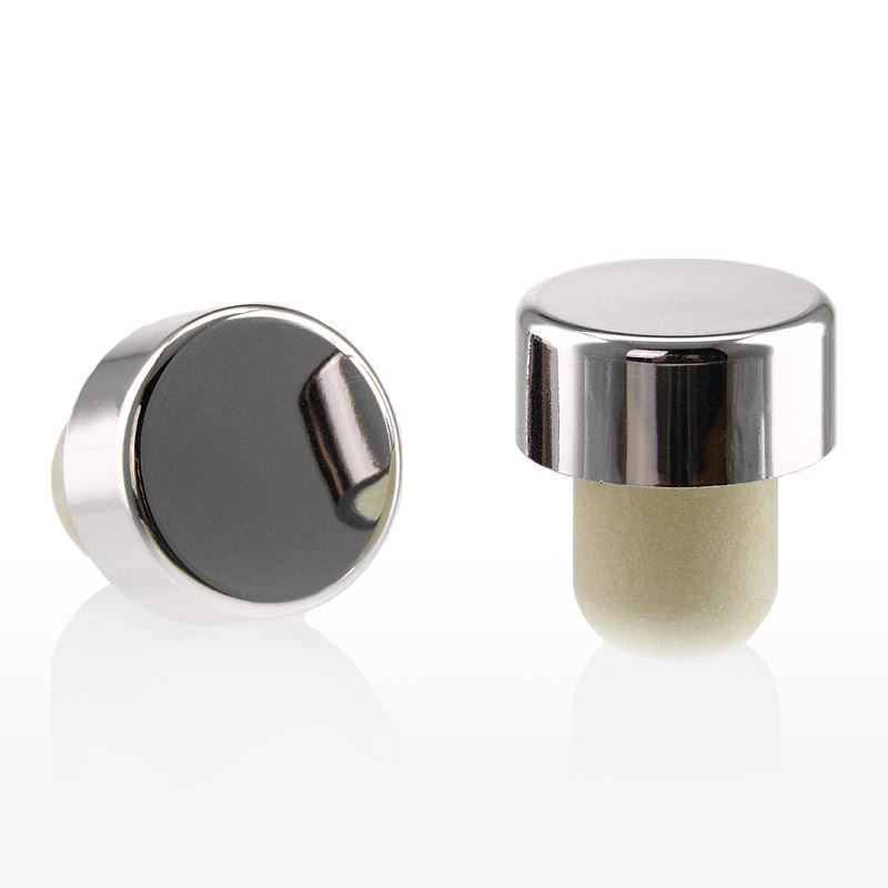 19 mm mushroom cork, plastic, silver, for opening: cork