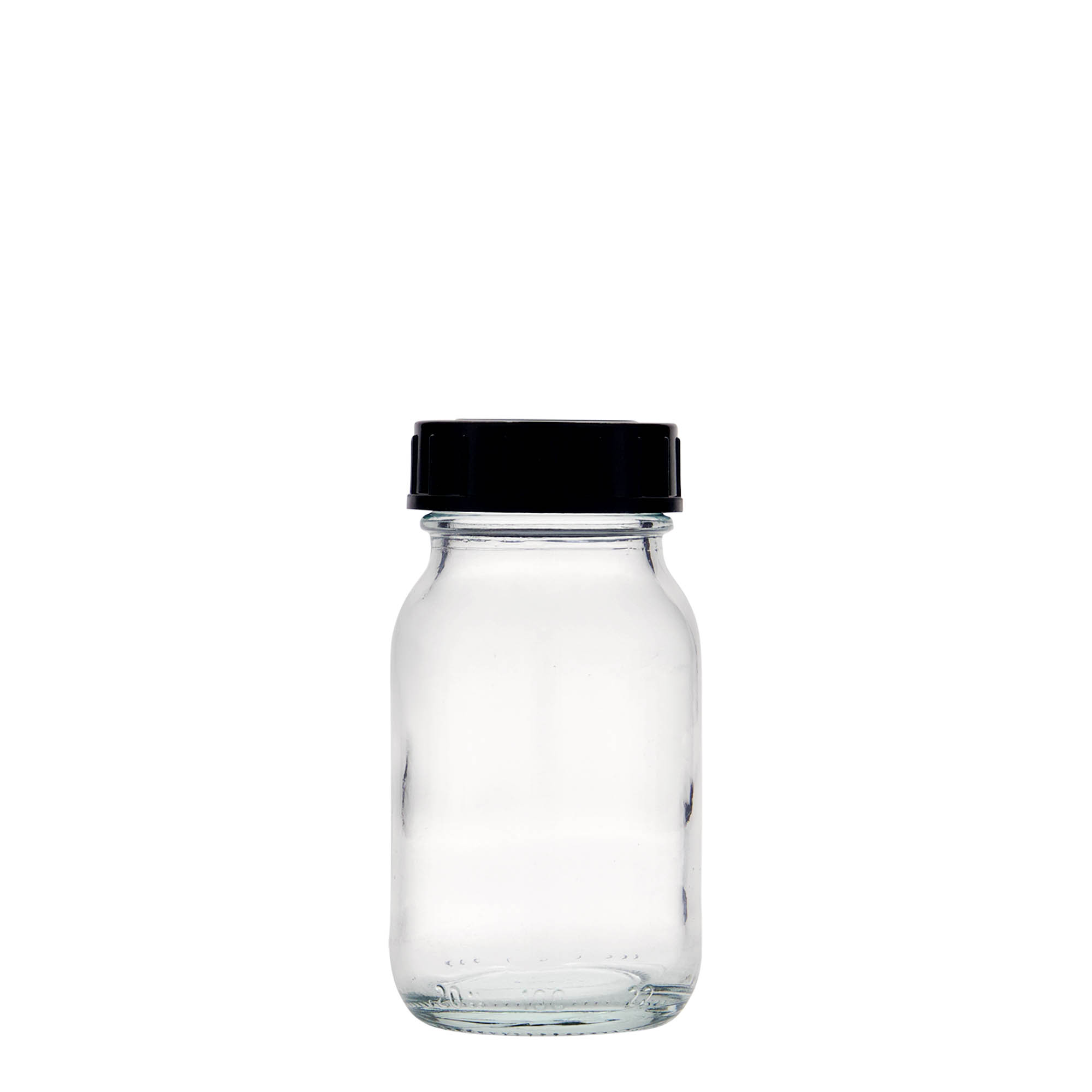 100 ml wide-neck glass, opening: DIN 40 100 ml wide-neck glass, opening: DIN 40
