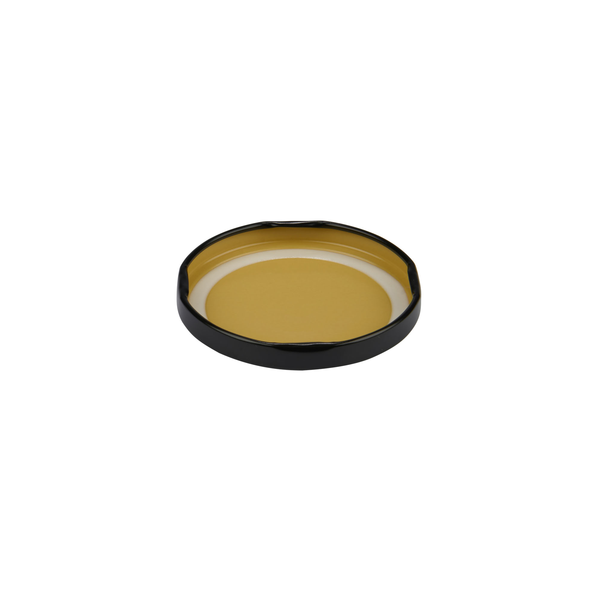 Twist-off lid, tinplate, black, for opening: TO 63