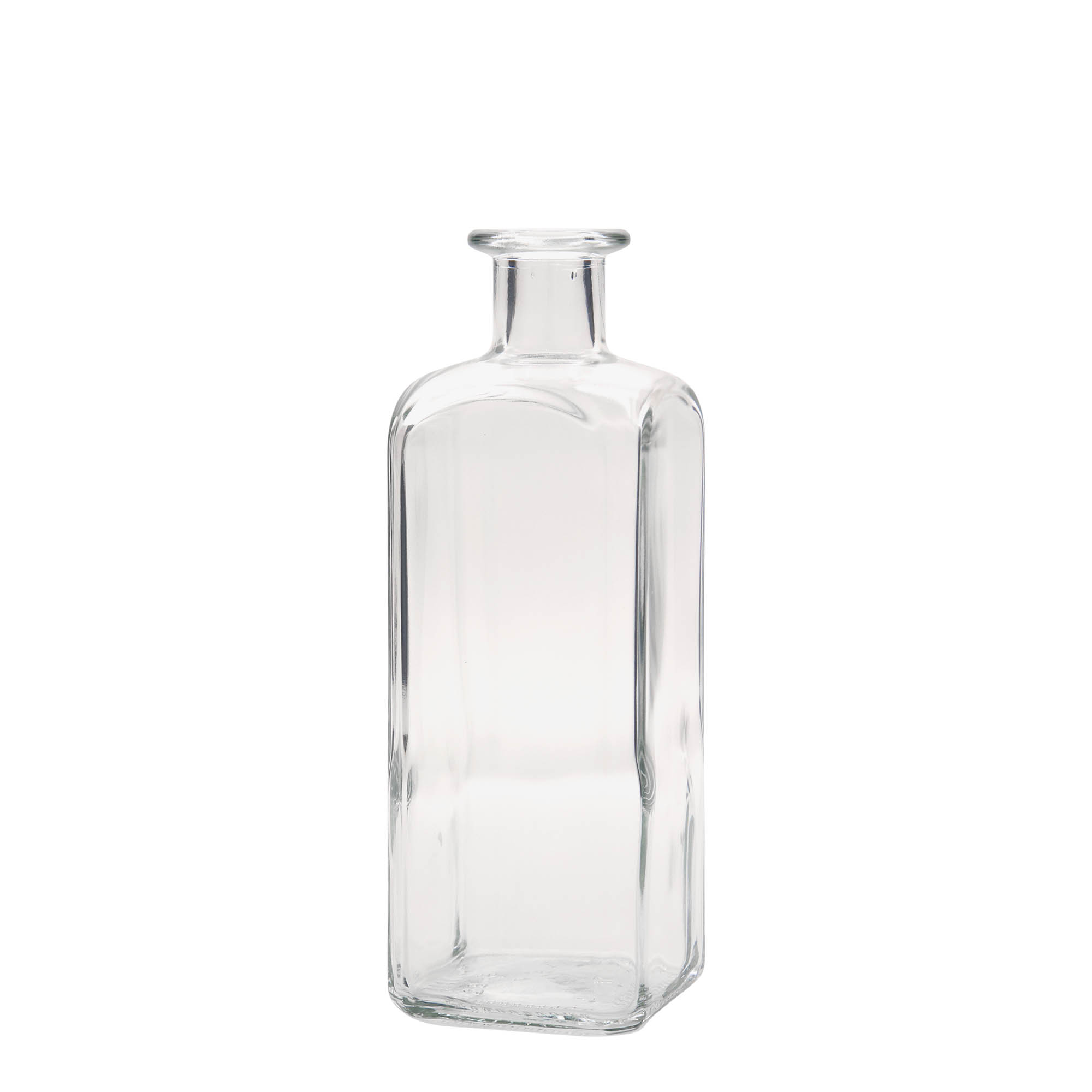 500 ml glass bottle Apothecary Carré, square, opening: cork