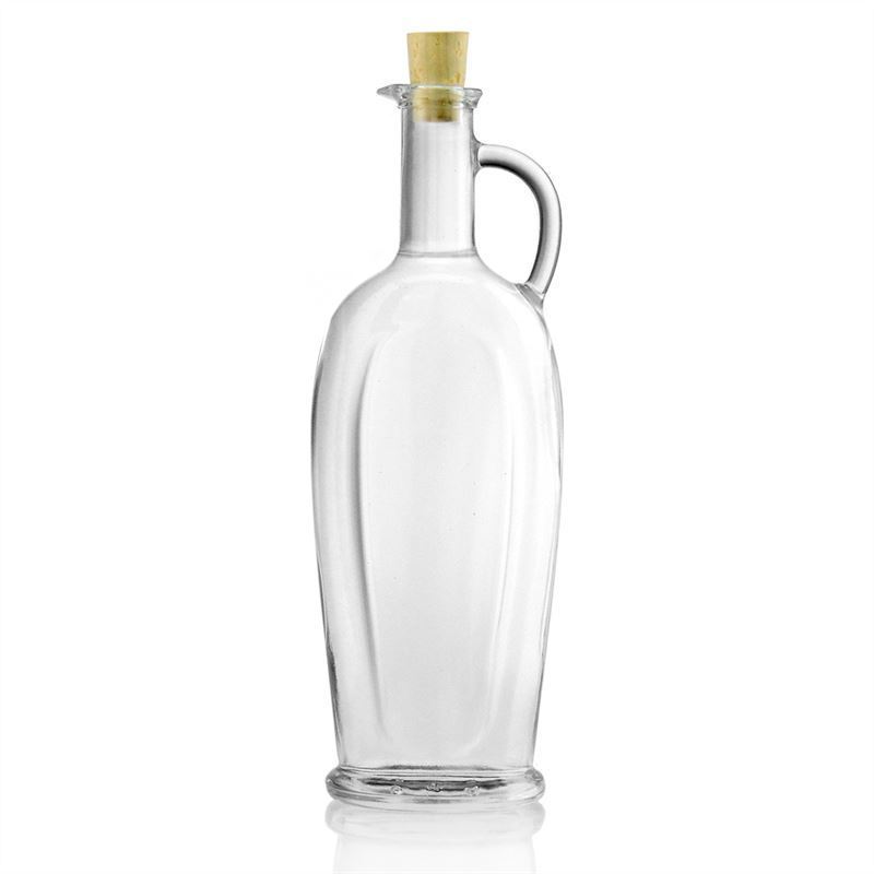 500 ml glass bottle 'Eleganta', oval, opening: cork