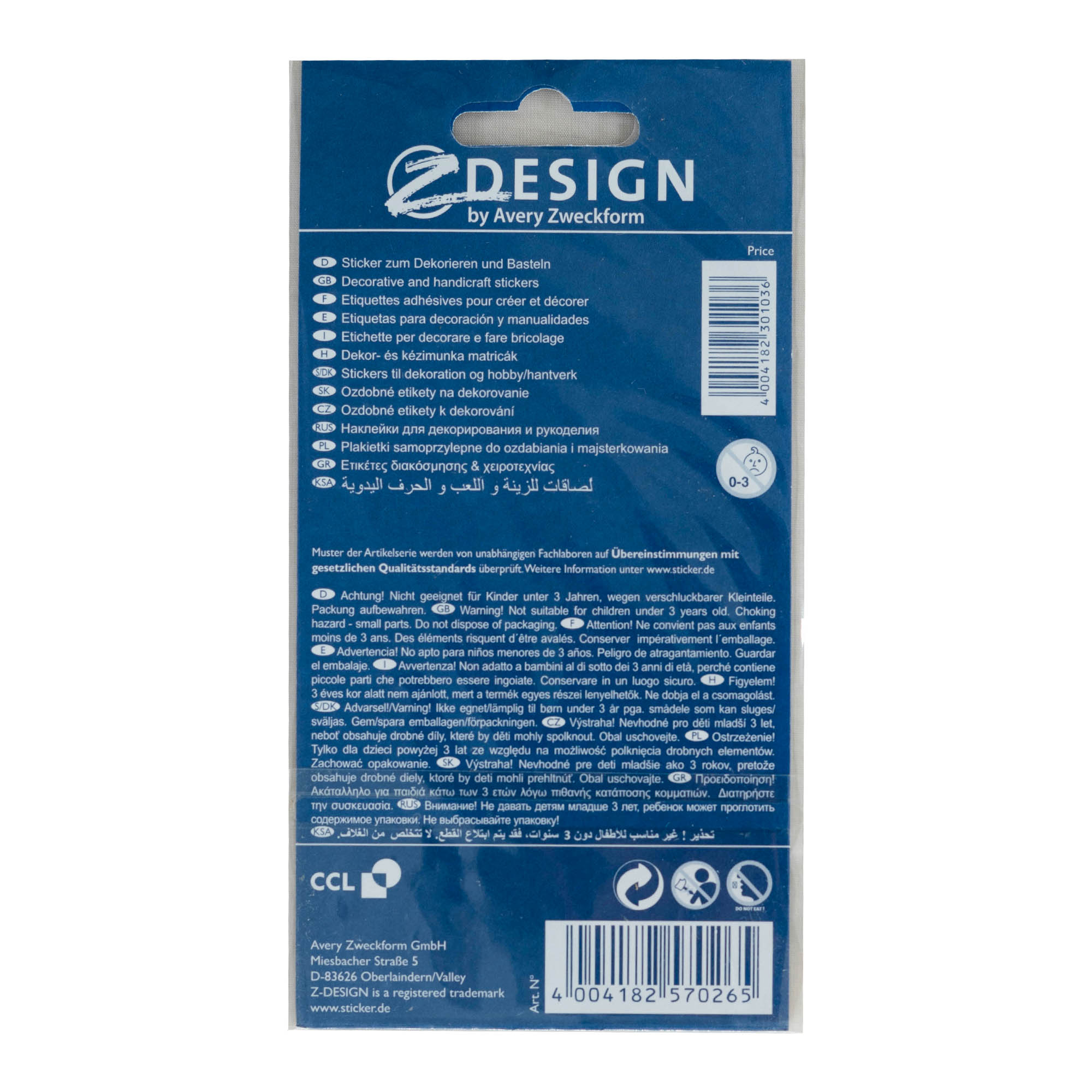 Zweckform Sticker 'All the Best', multicoloured