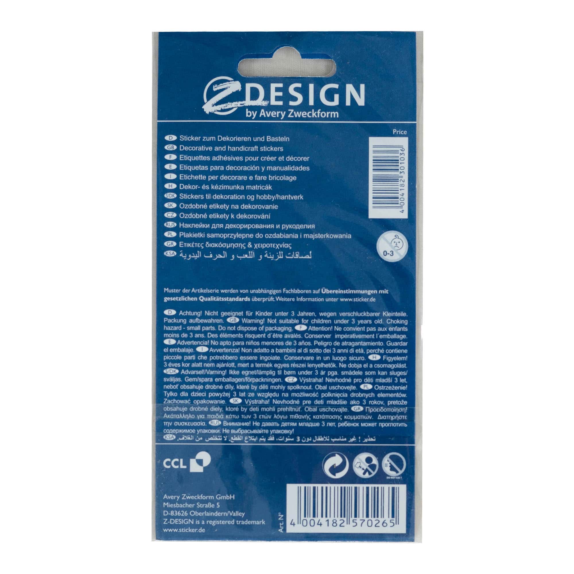 Zweckform Sticker ‘All the Best’, multicoloured