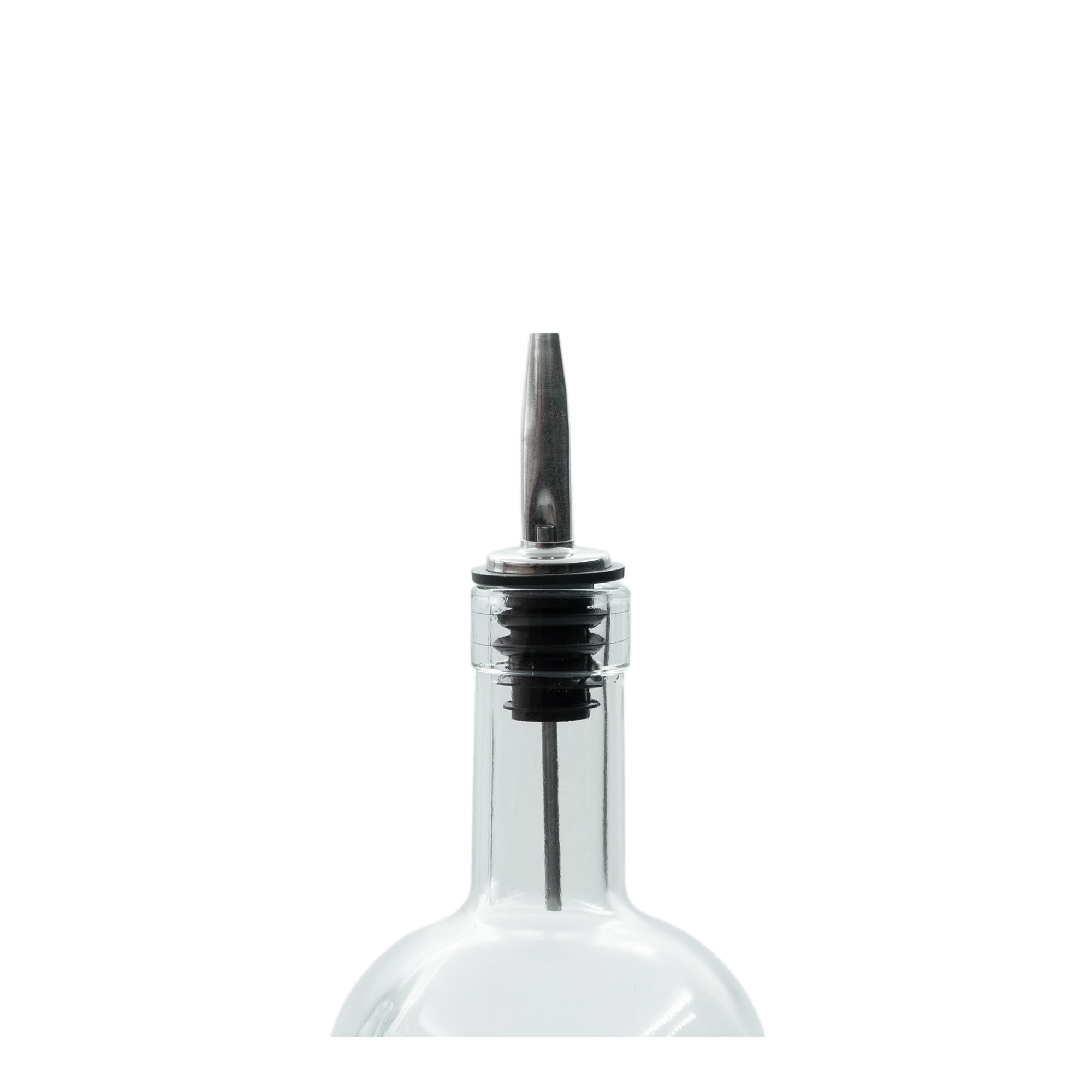 Pourer Inox with air tube, stainless steel, silver-black