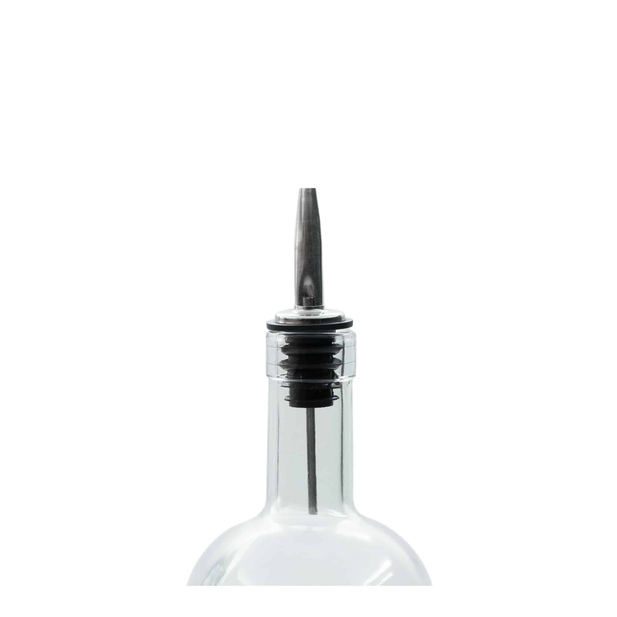 Pourer Inox with air tube, stainless steel, silver-black