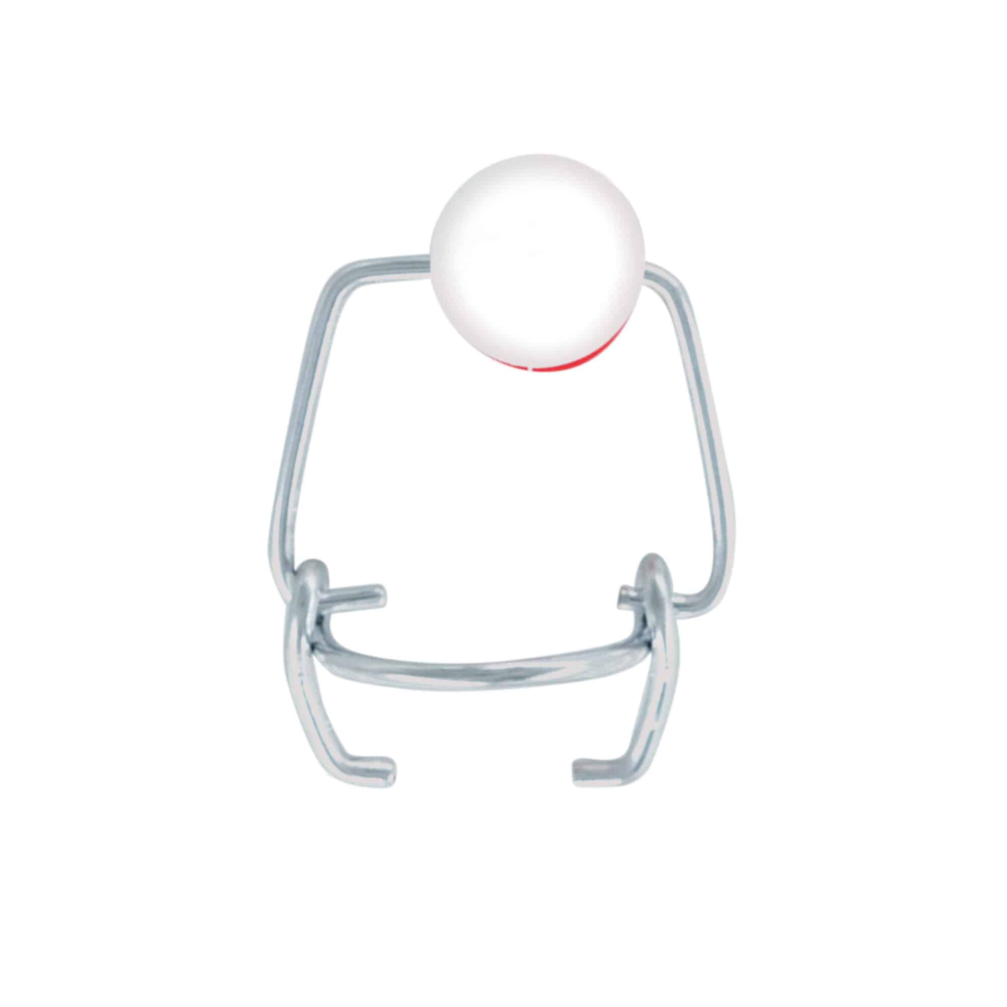 Mini toggle clasp, plastic, red-white