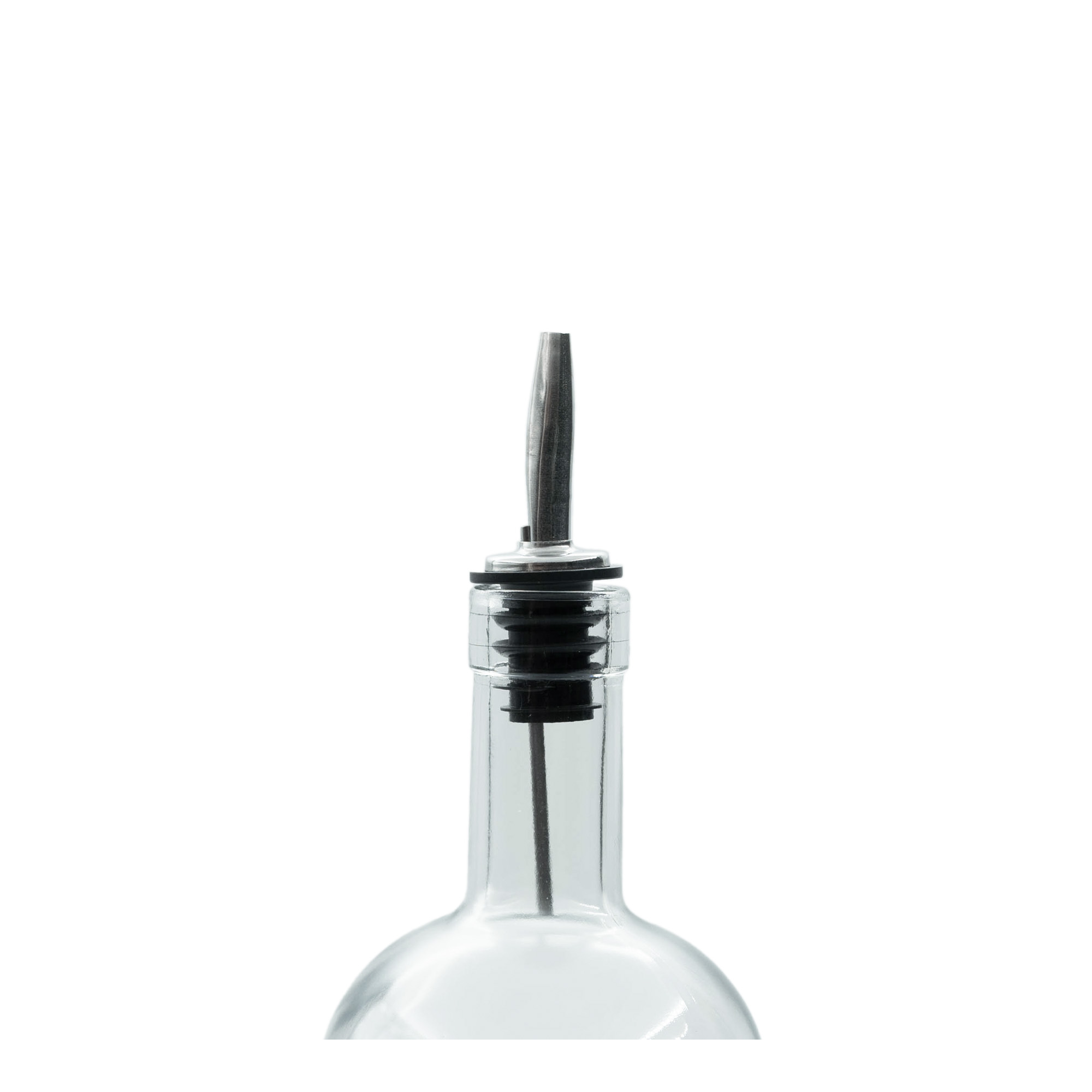 Pourer Inox with air tube, stainless steel, silver-black