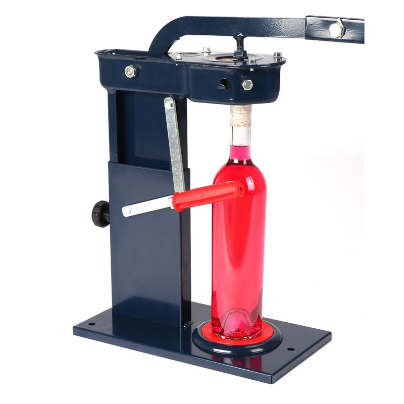 Cork stopper, metal, dark blue