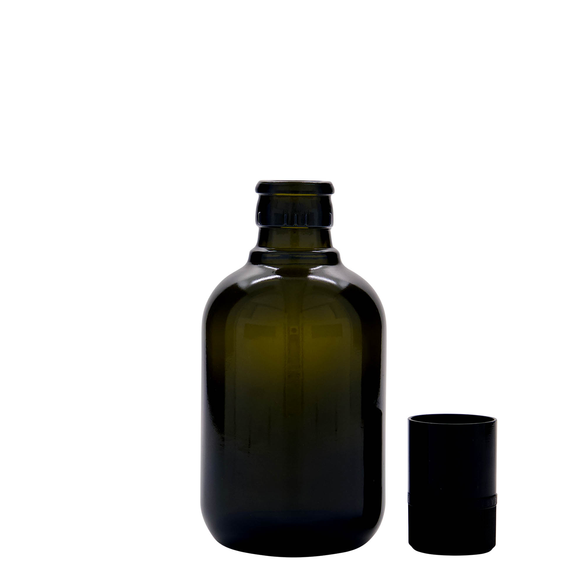 250 ml vinegar/oil bottle 'Biolio', glass, antique green, opening: DOP