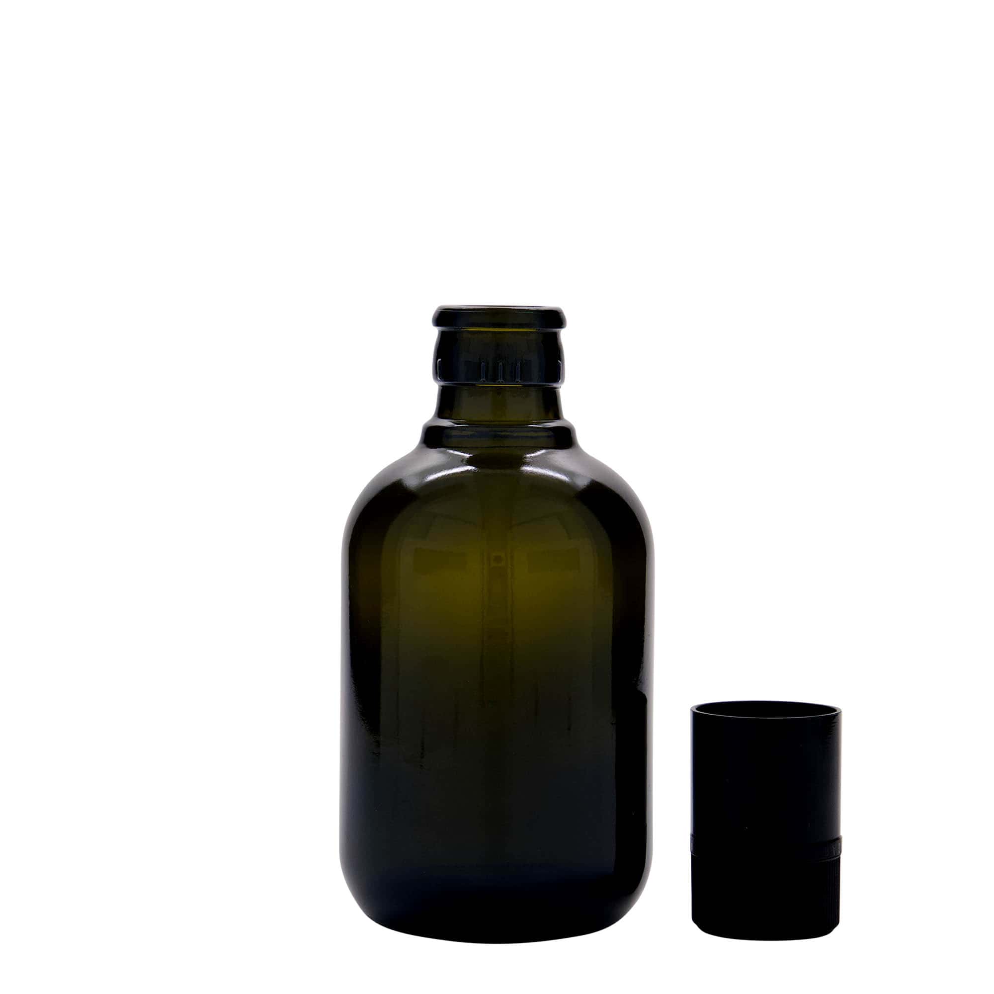 250 ml vinegar/oil bottle ‘Biolio’, glass, antique green, opening: DOP