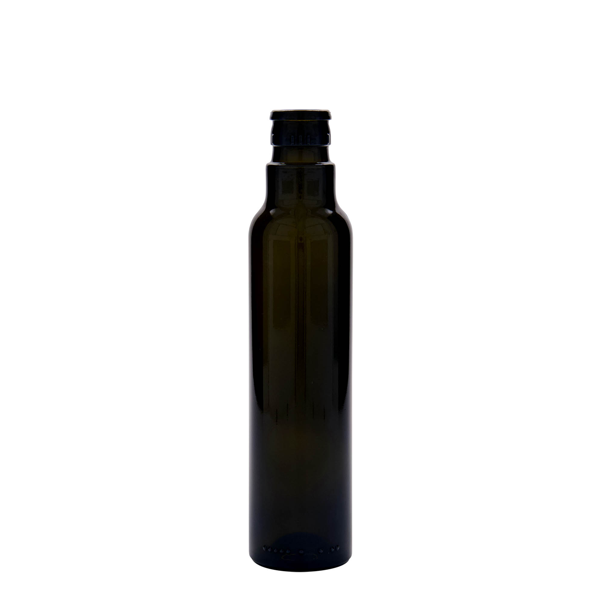 250 ml vinegar/oil bottle ‘Willy New’, glass, antique green, opening: DOP