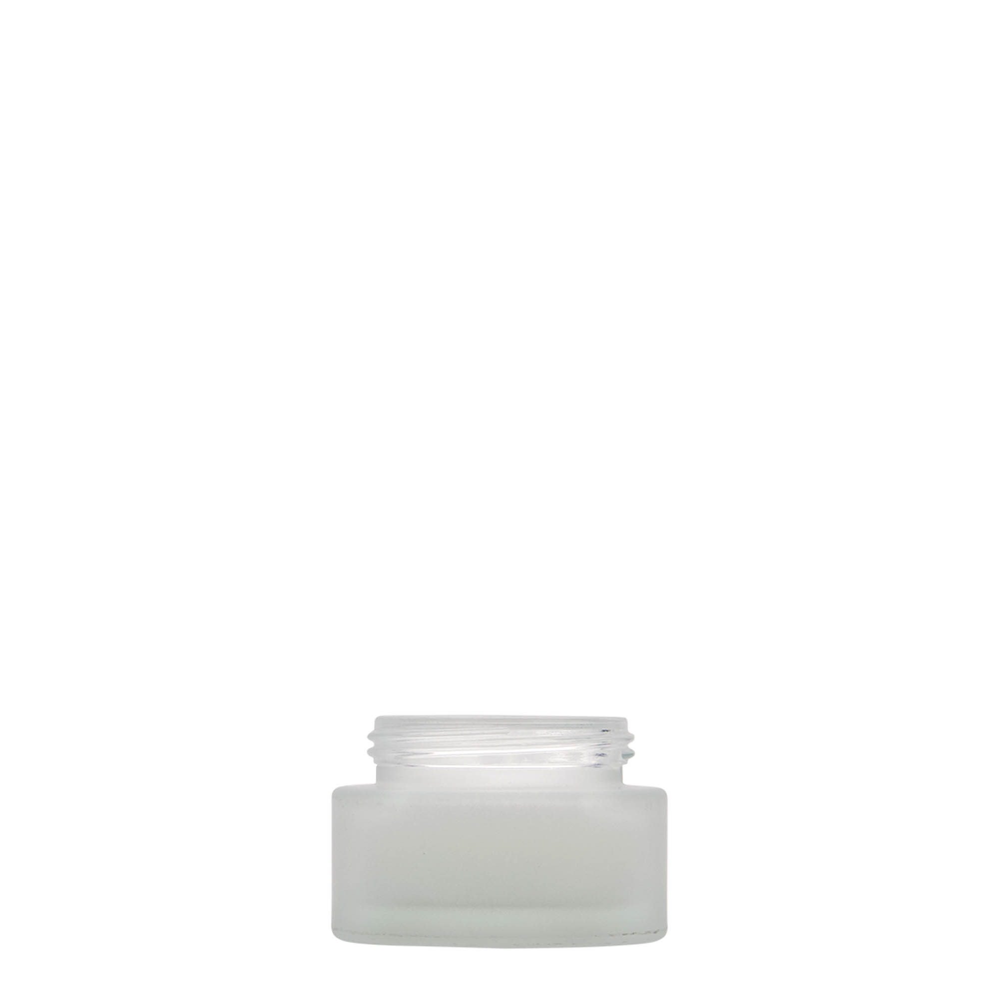 15 ml jar ‘Platinum Edition’, glass, frosted, opening: screw cap