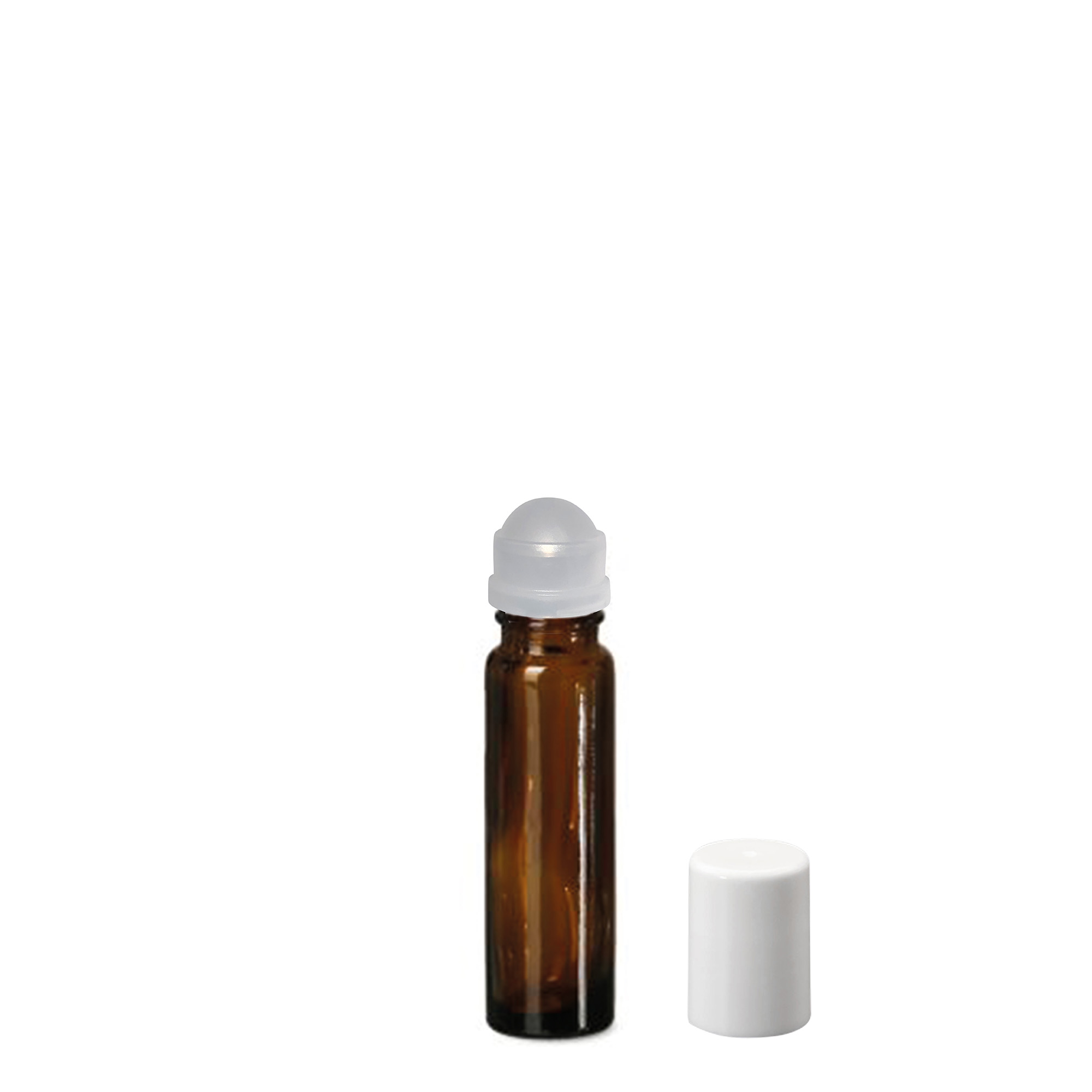 10 ml roll-on bottle, glass, brown, neck: screw cap