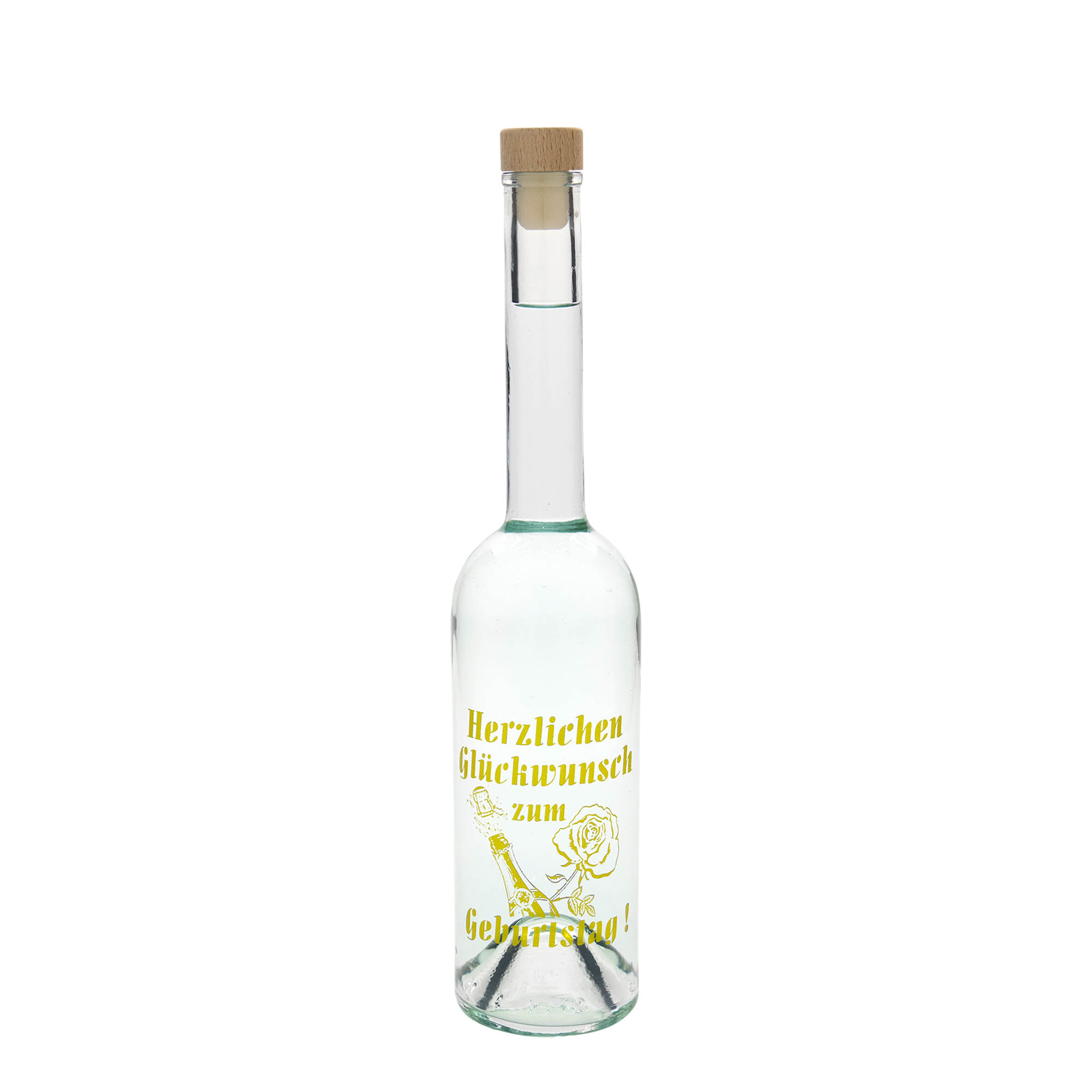 500 ml glass bottle Maximo printed 'Carnival', opening: cork