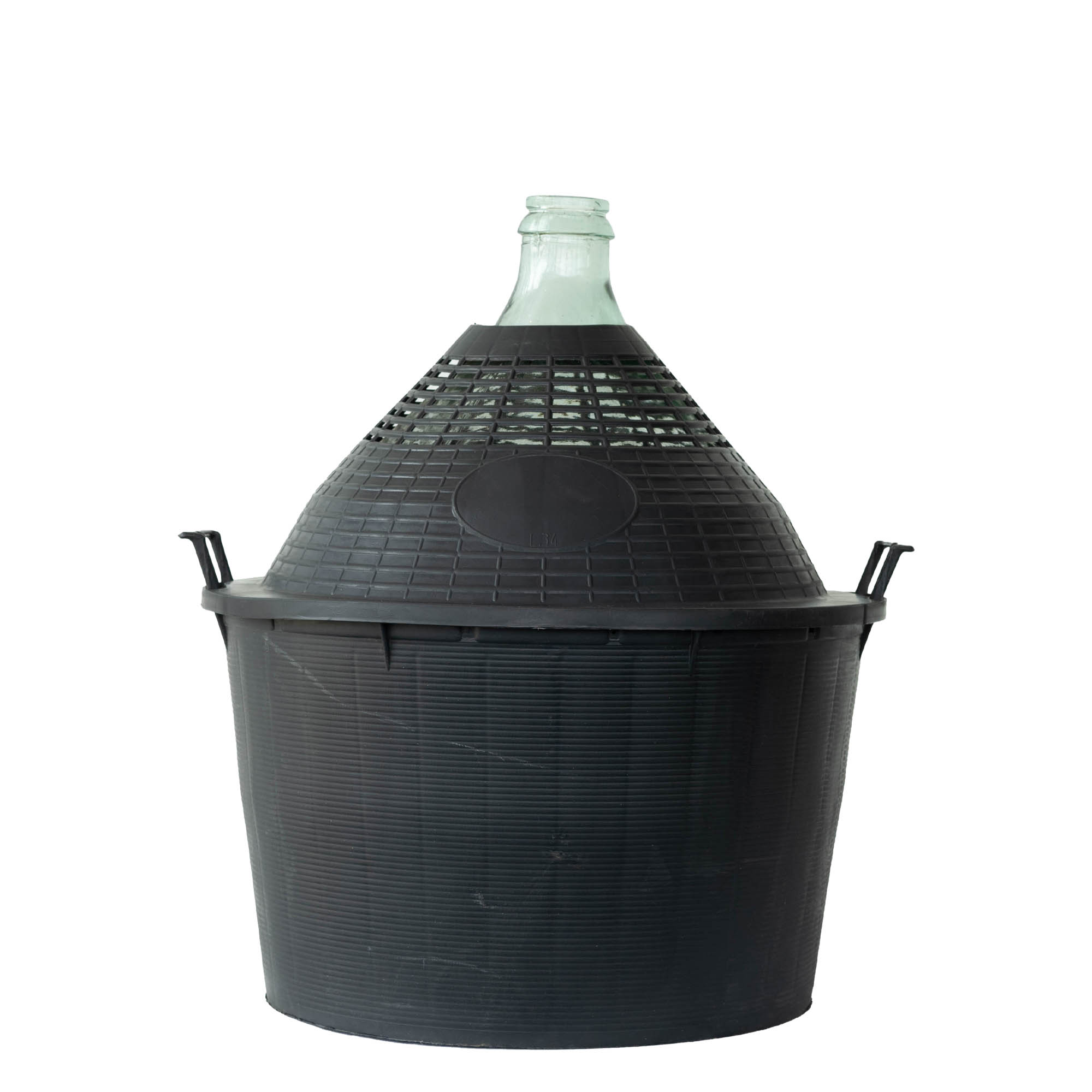 34 l balloon bottle with narrow neck, glass, opening: slip lid