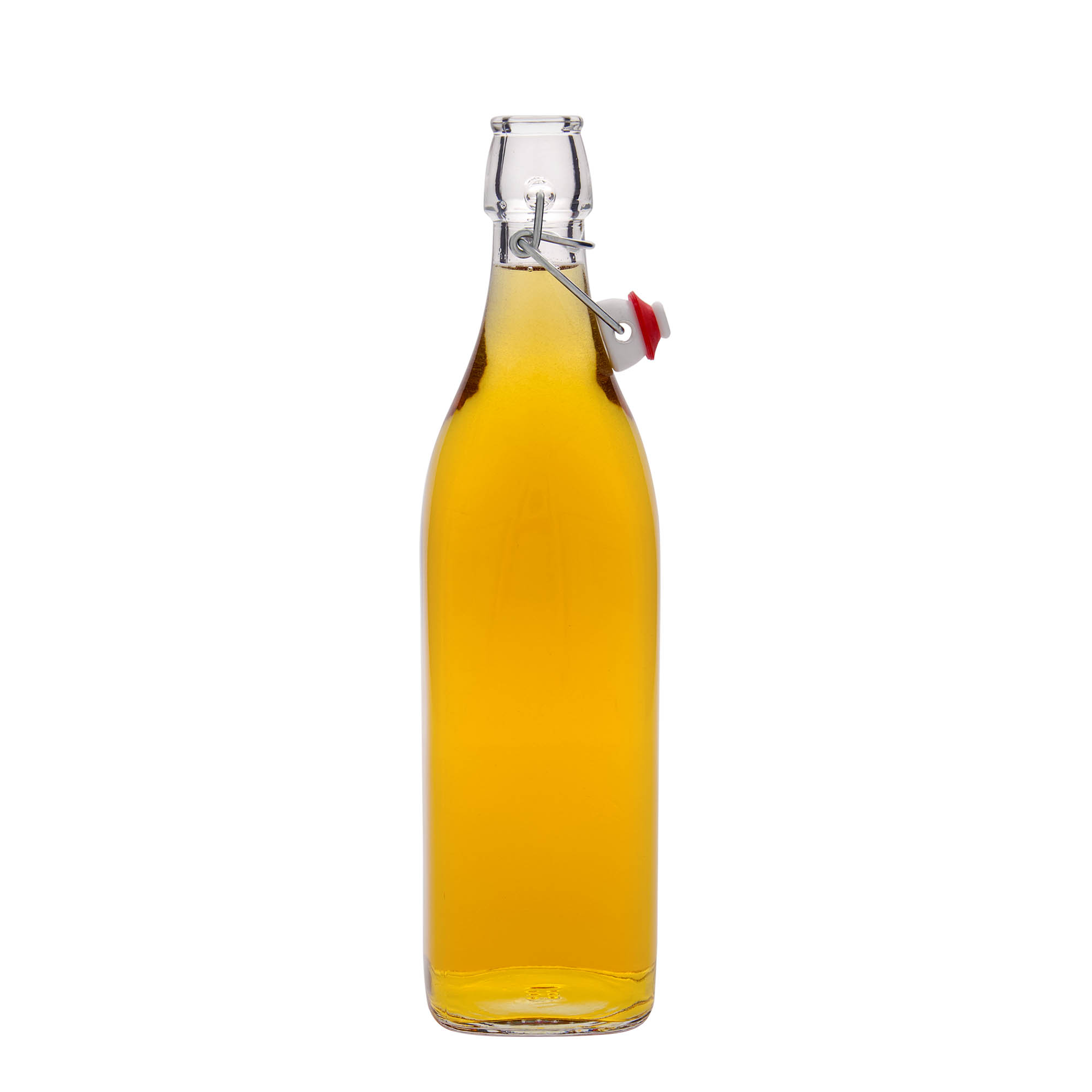 1,000 ml glass bottle 'Swing, square, opening: swing top closure 1,000 ml glass bottle 'Swing, square, opening: swing top closure