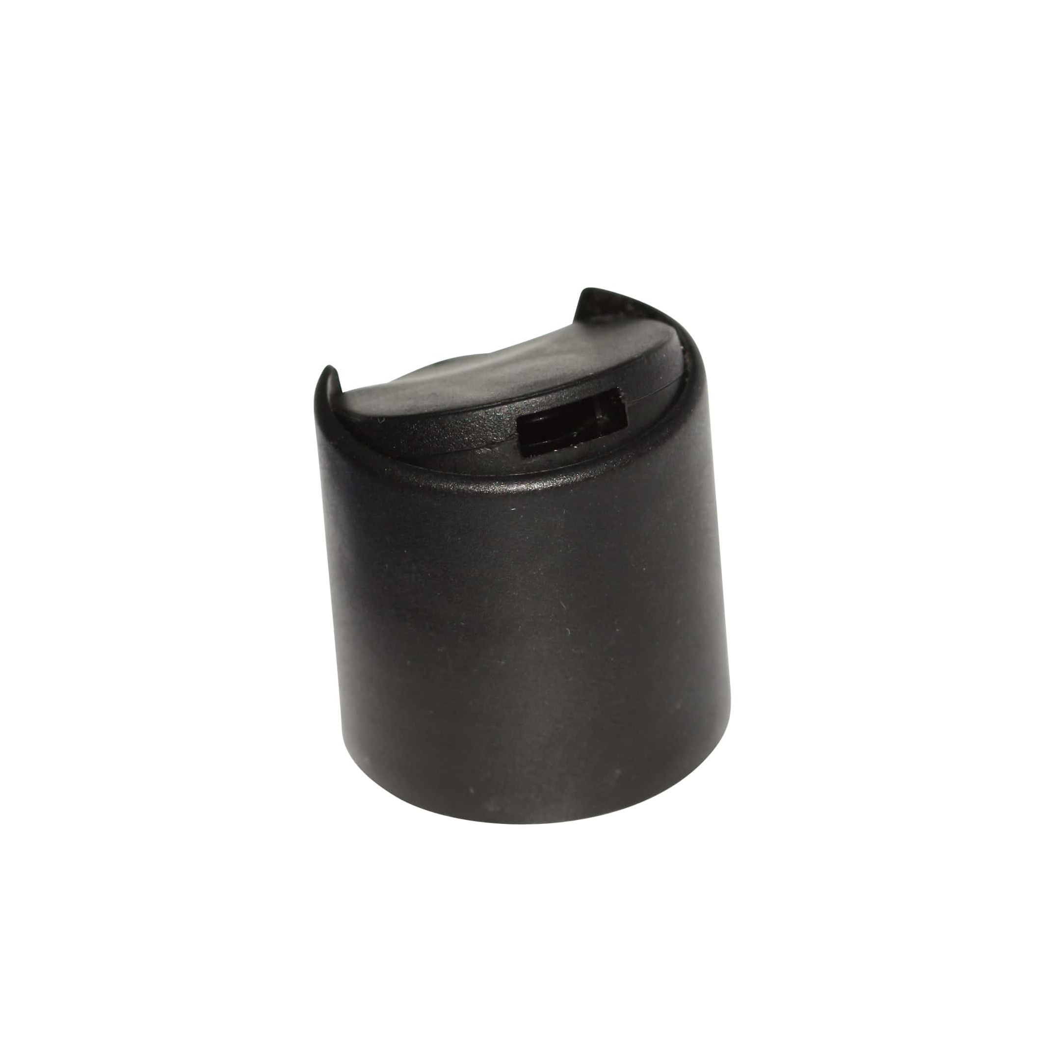 Screw cap with disc top, PP plastic, black, for opening: GPI 24/410