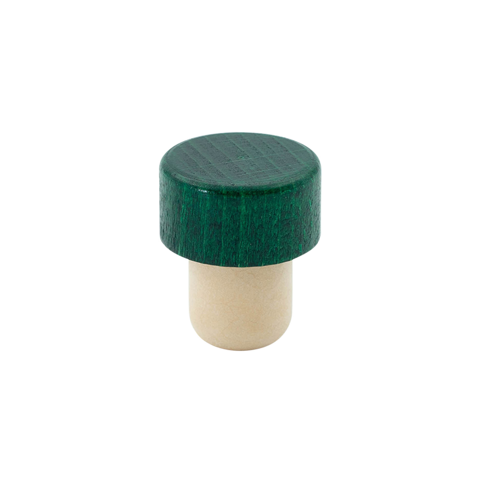 19 mm mushroom cork, wood, green, for opening: cork 19 mm mushroom cork, wood, green, for opening: cork