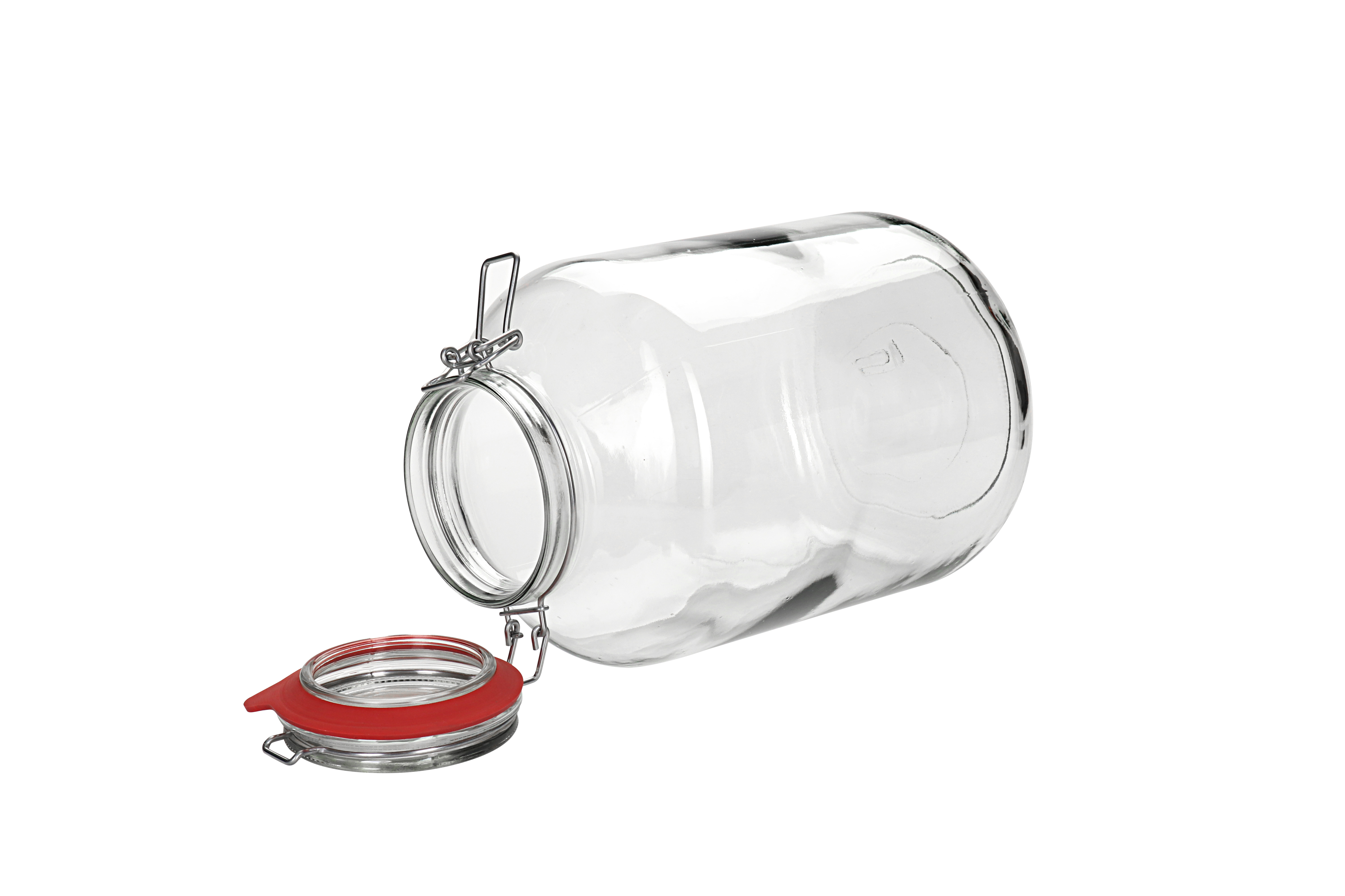 4,880 ml clip top jar, closure: clip top