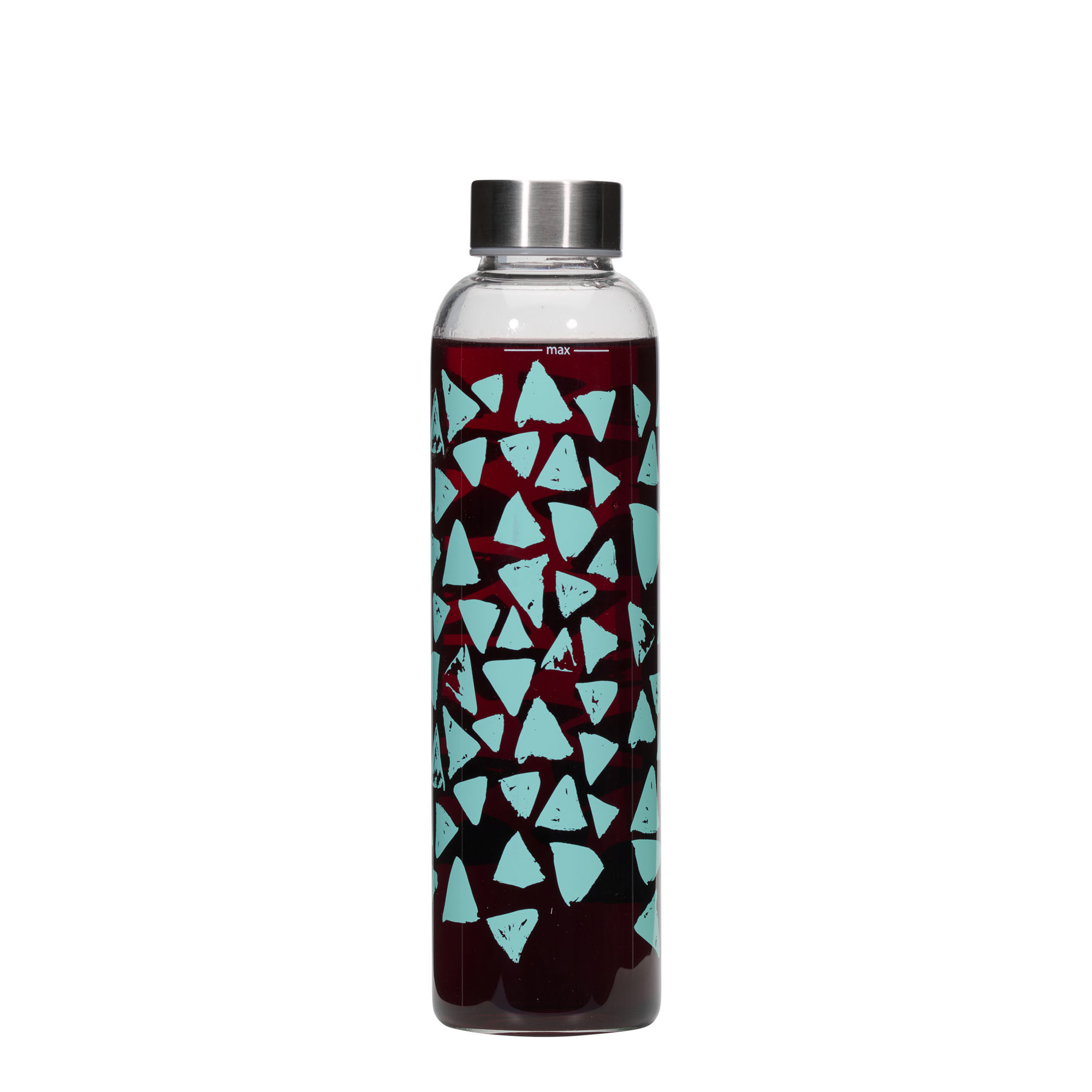 500 ml Drinking Bottle 'Perseus - Turquoise Triangles', Opening: Screw Cap