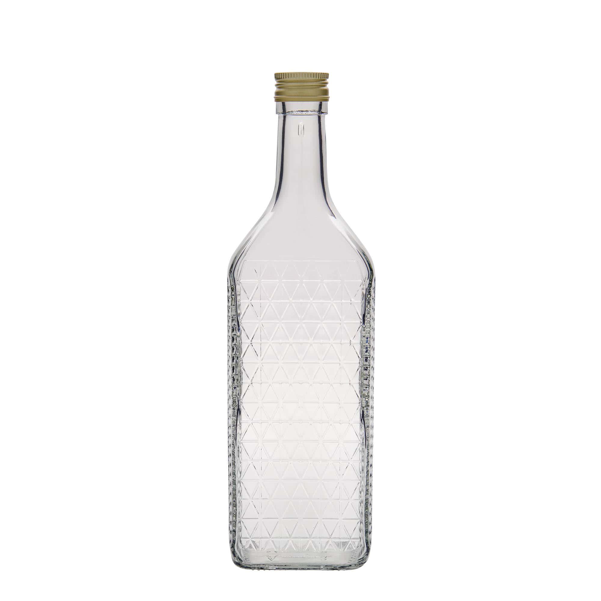 700 ml glass bottle ‘Caruso’, rectangular, opening: PP 31.5