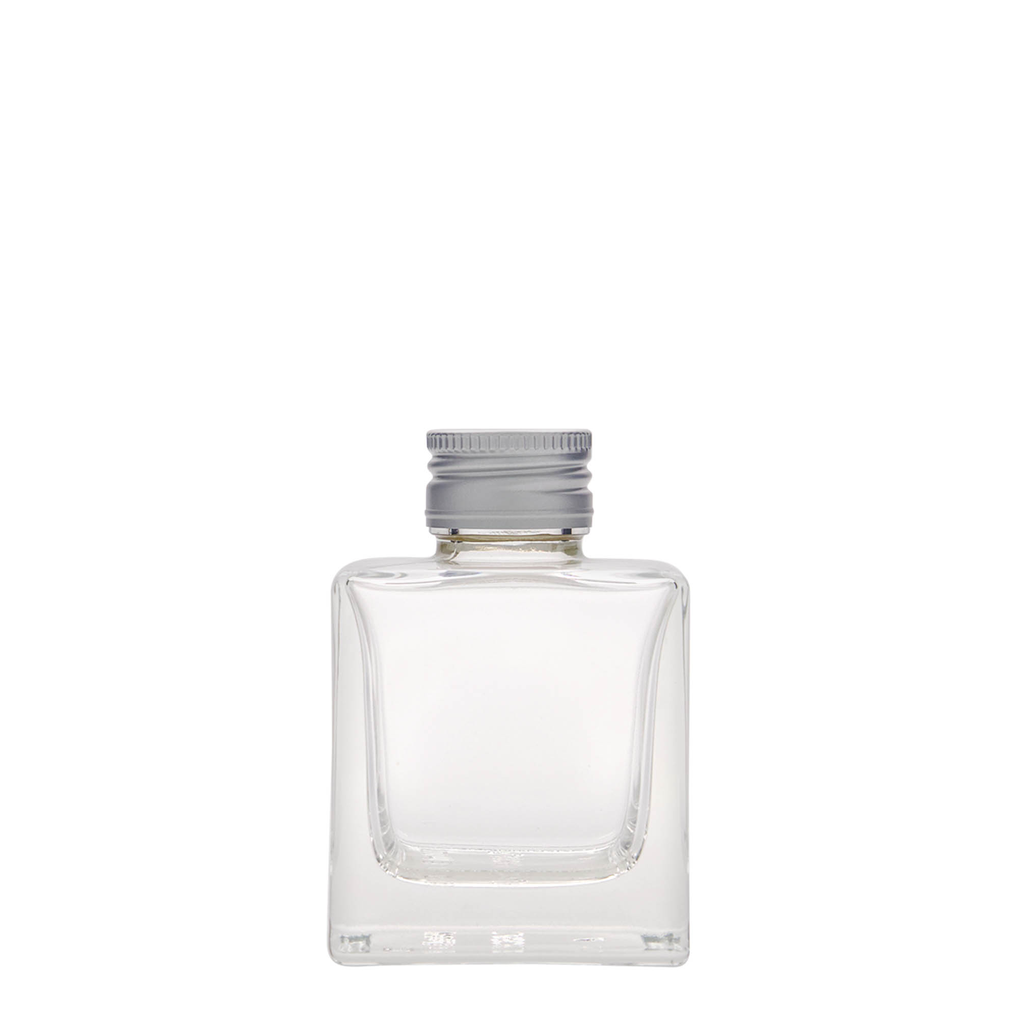100 ml glass bottle 'Cube', square, opening: PP 28