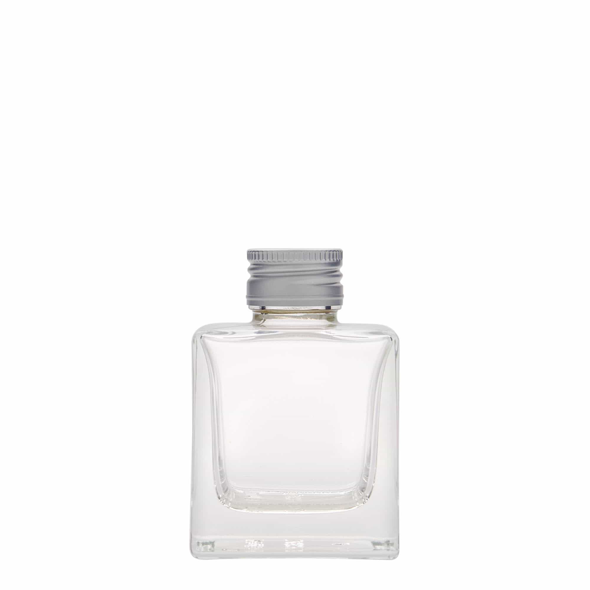 100 ml glass bottle ‘Cube’, square, opening: PP 28