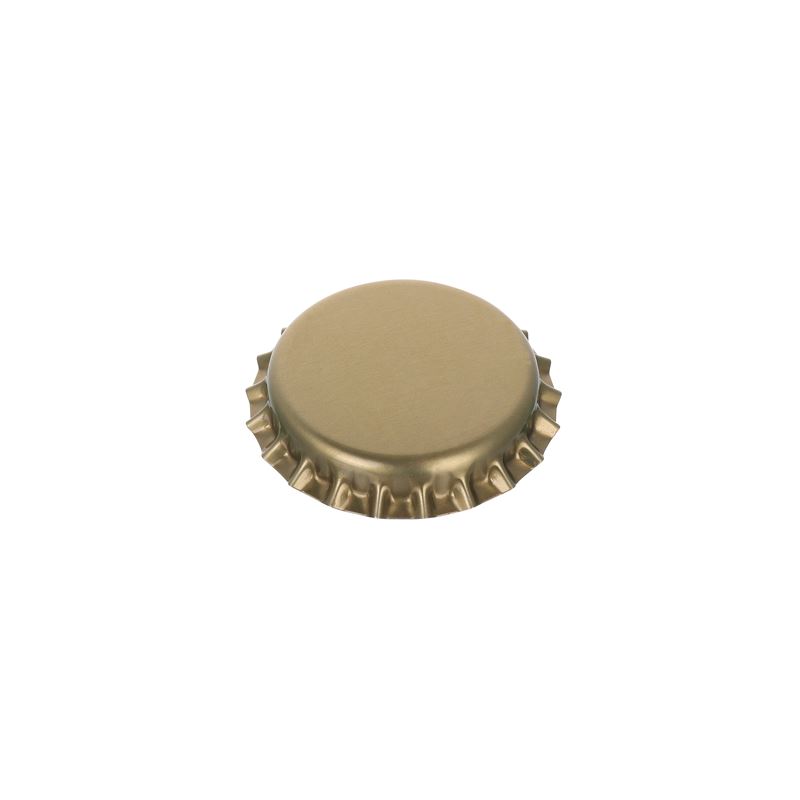 26 mm crown cap, metal, gold