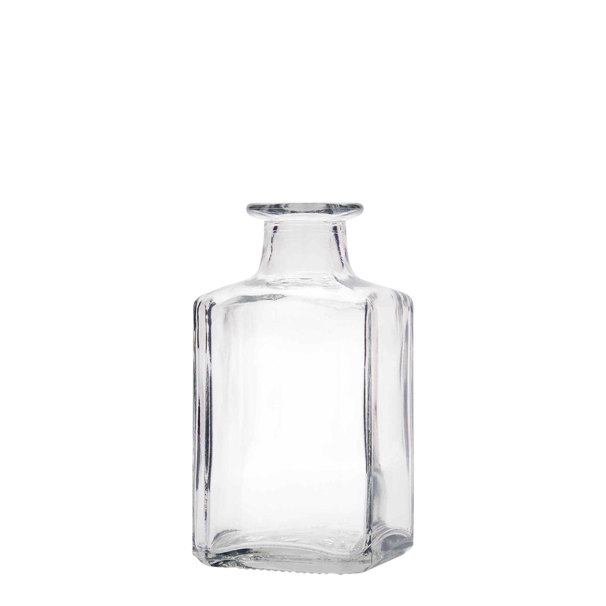 250 ml glass bottle 'Torben', square, opening: cork