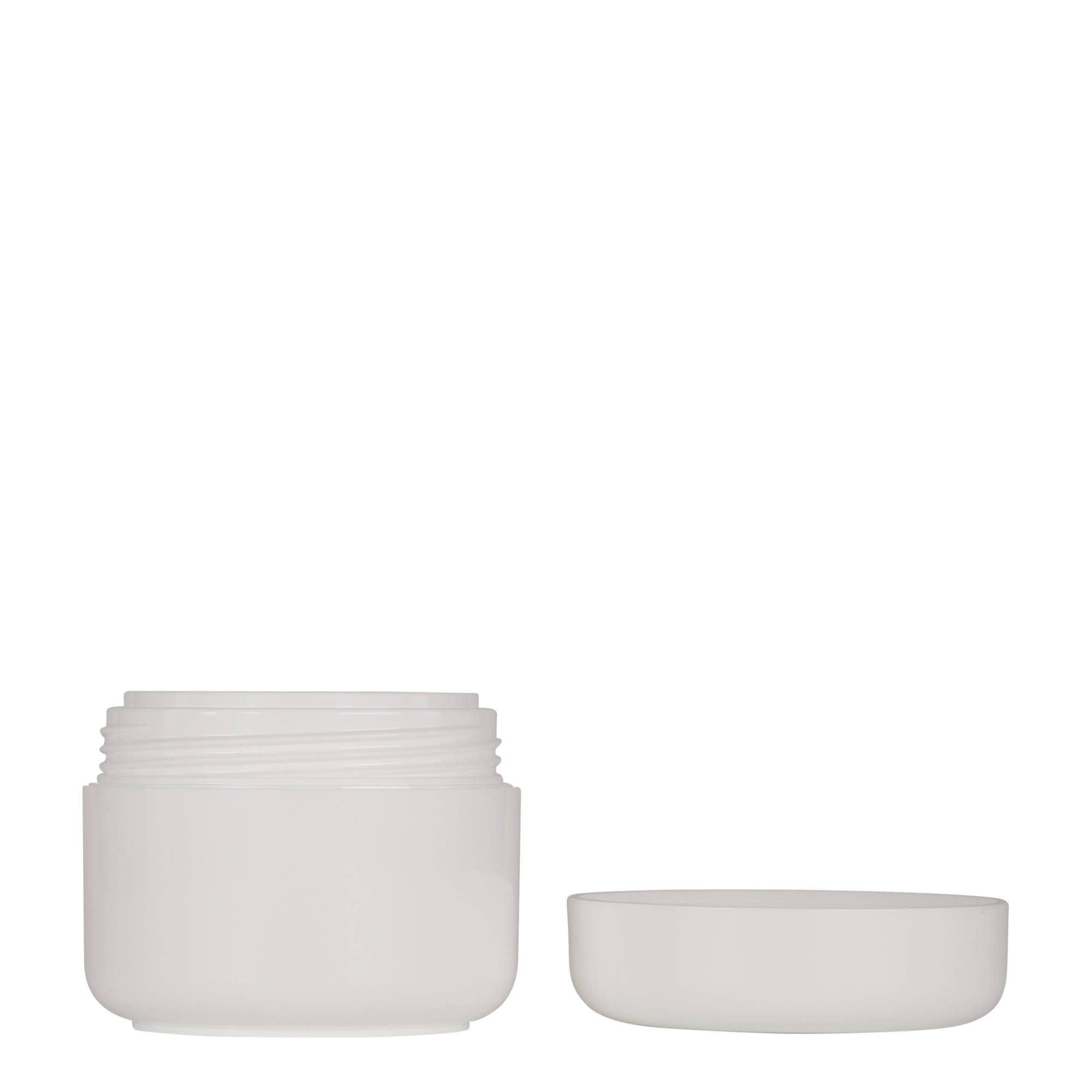 50 ml plastic jar 'Bianca', PP, white, opening: screw cap