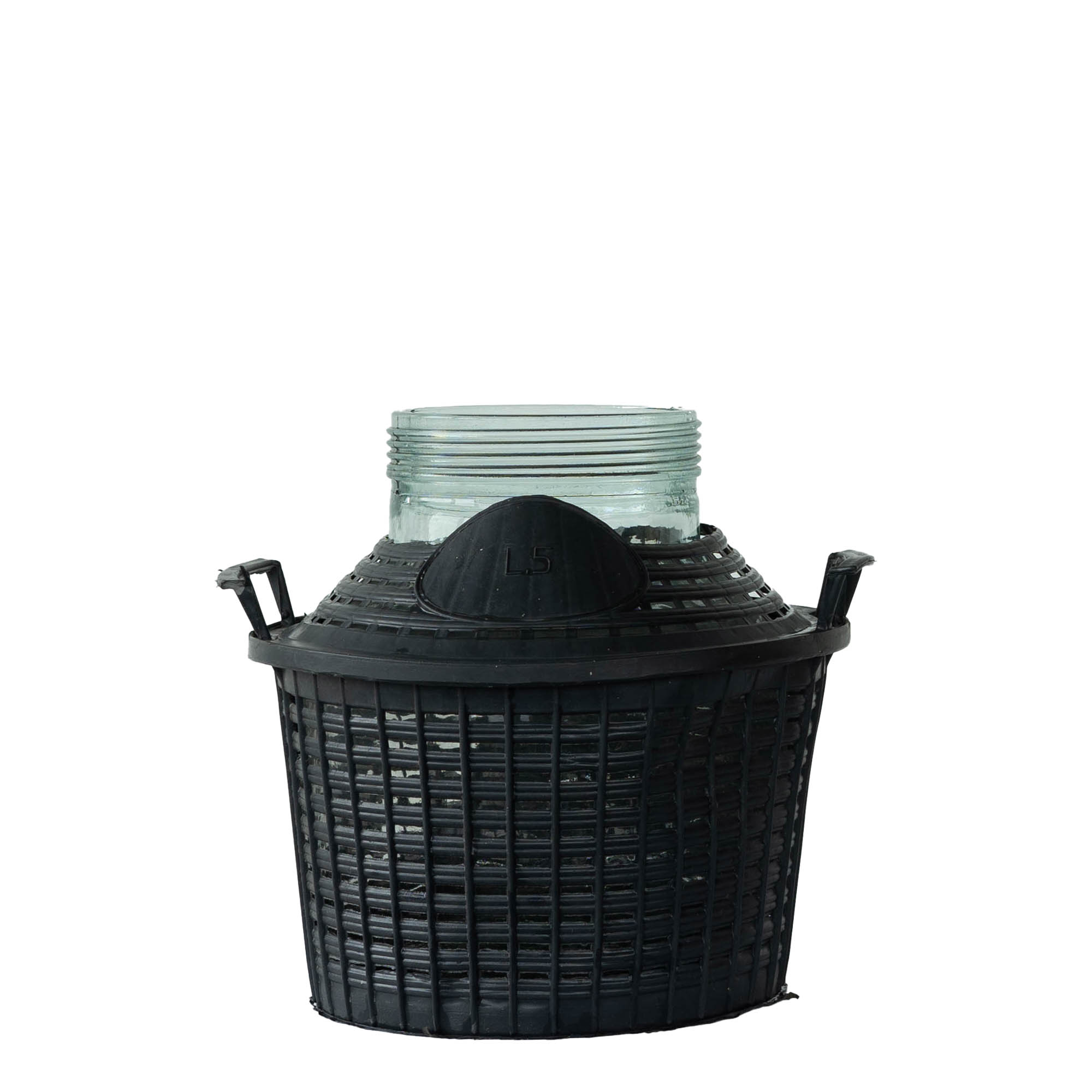 5 l wide-neck glass balloon bottle, opening: screw cap 5 l wide-neck glass balloon bottle, opening: screw cap